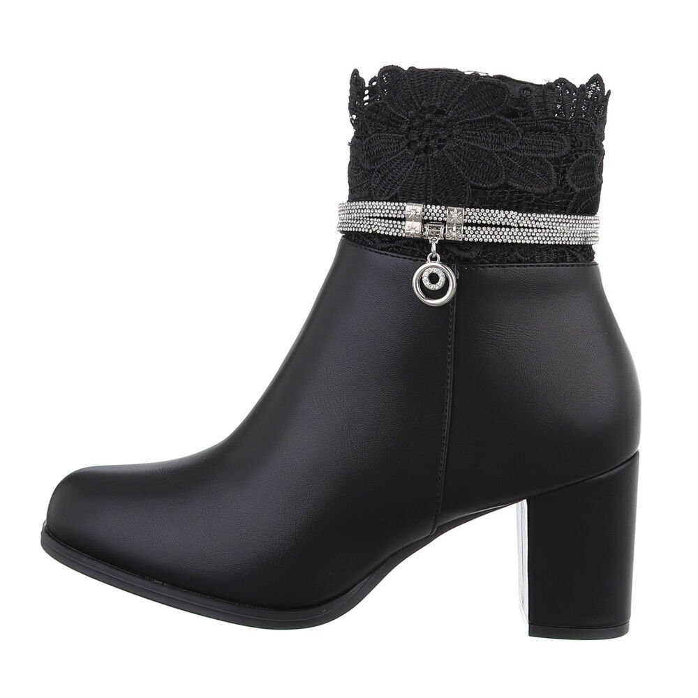 Damen Elegant High-Heel-Stiefelette