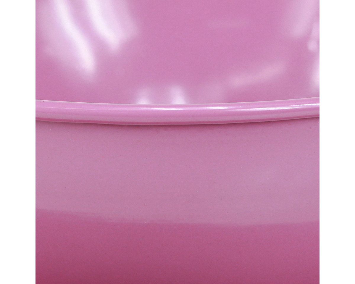 Thumbnail - Viana Übertopf Metalltasse Ø16cm H9cm Deko Pink Tasse Unterteller 2er Set