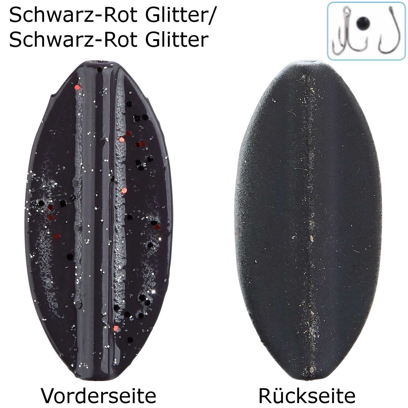 Schwarz-Rot Glitter/Schwarz-Rot Glitter