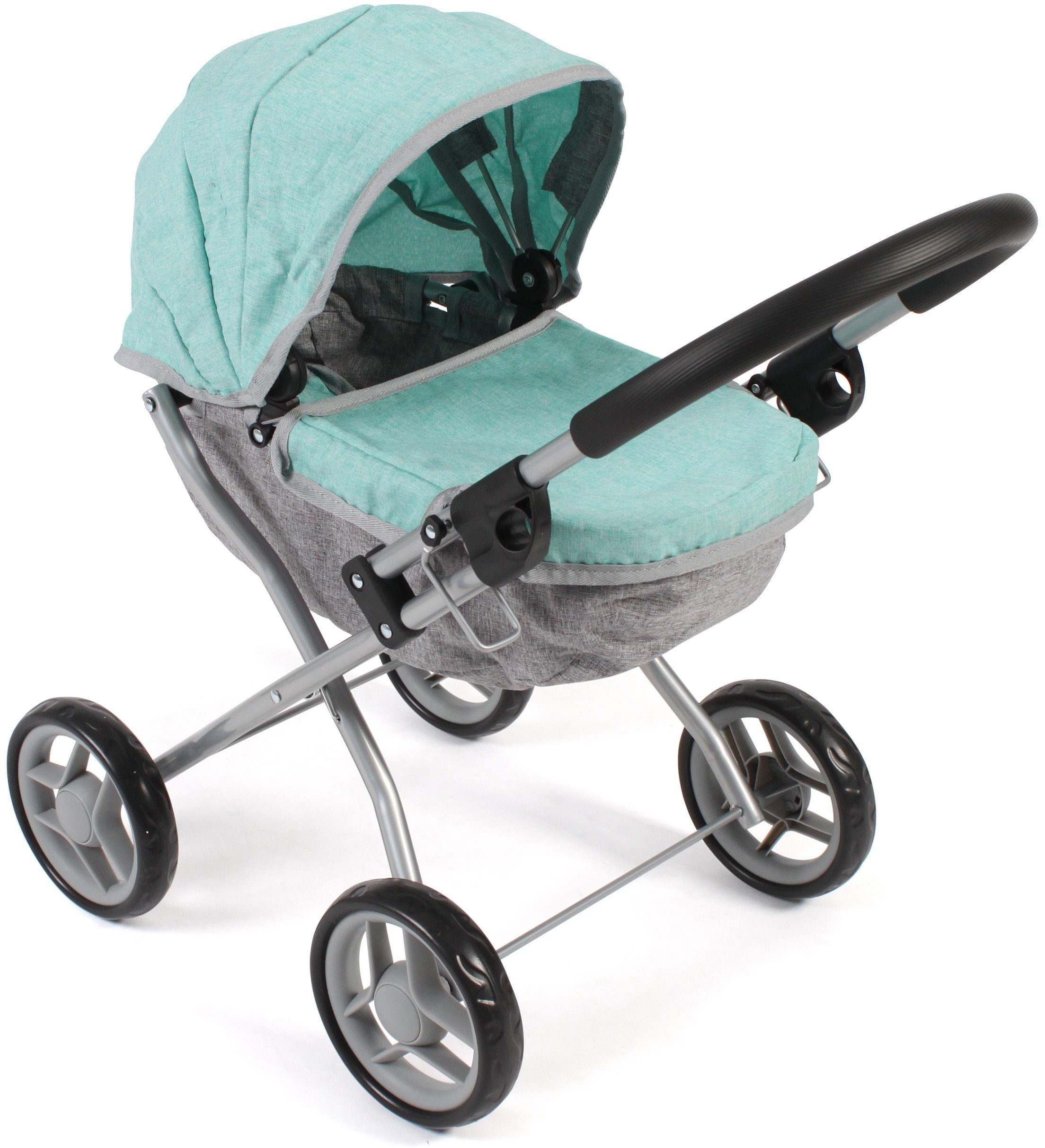 CHIC2000 Puppenwagen Lilli, Melange Mint, zusammenklappbar