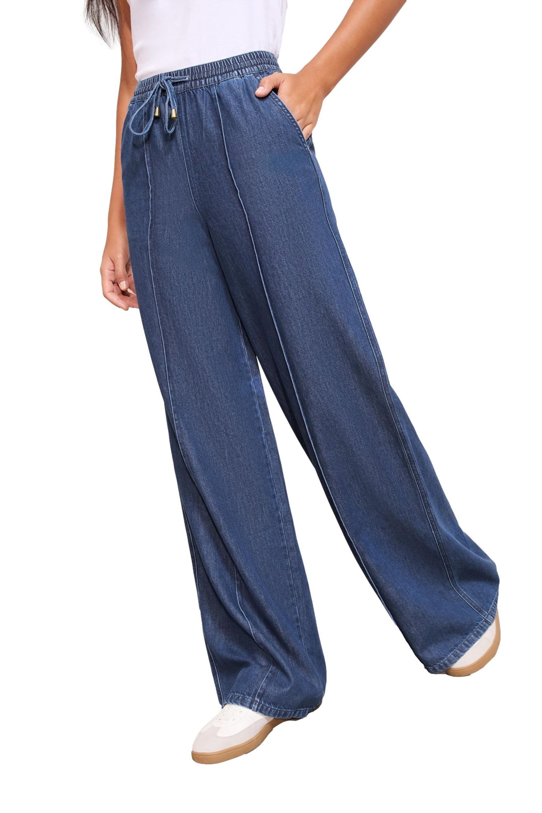 Weite Jeans Friends Like These elastische Jeans, weites Bein