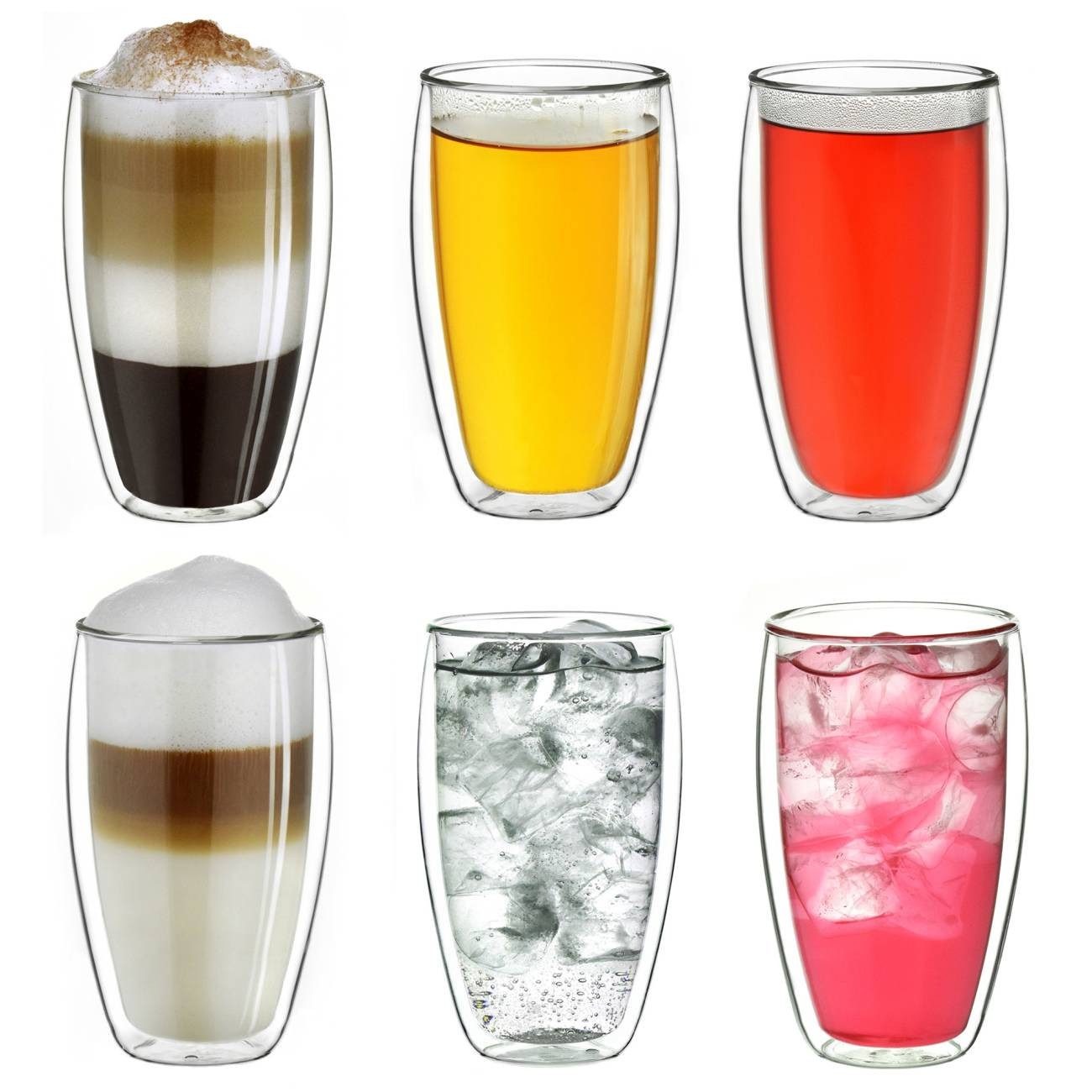 Creano Teeglas Thermoglas “DG-SH” 6er-Set 400ml, 6-tlg., Borosilikatglas, 6 Gläser