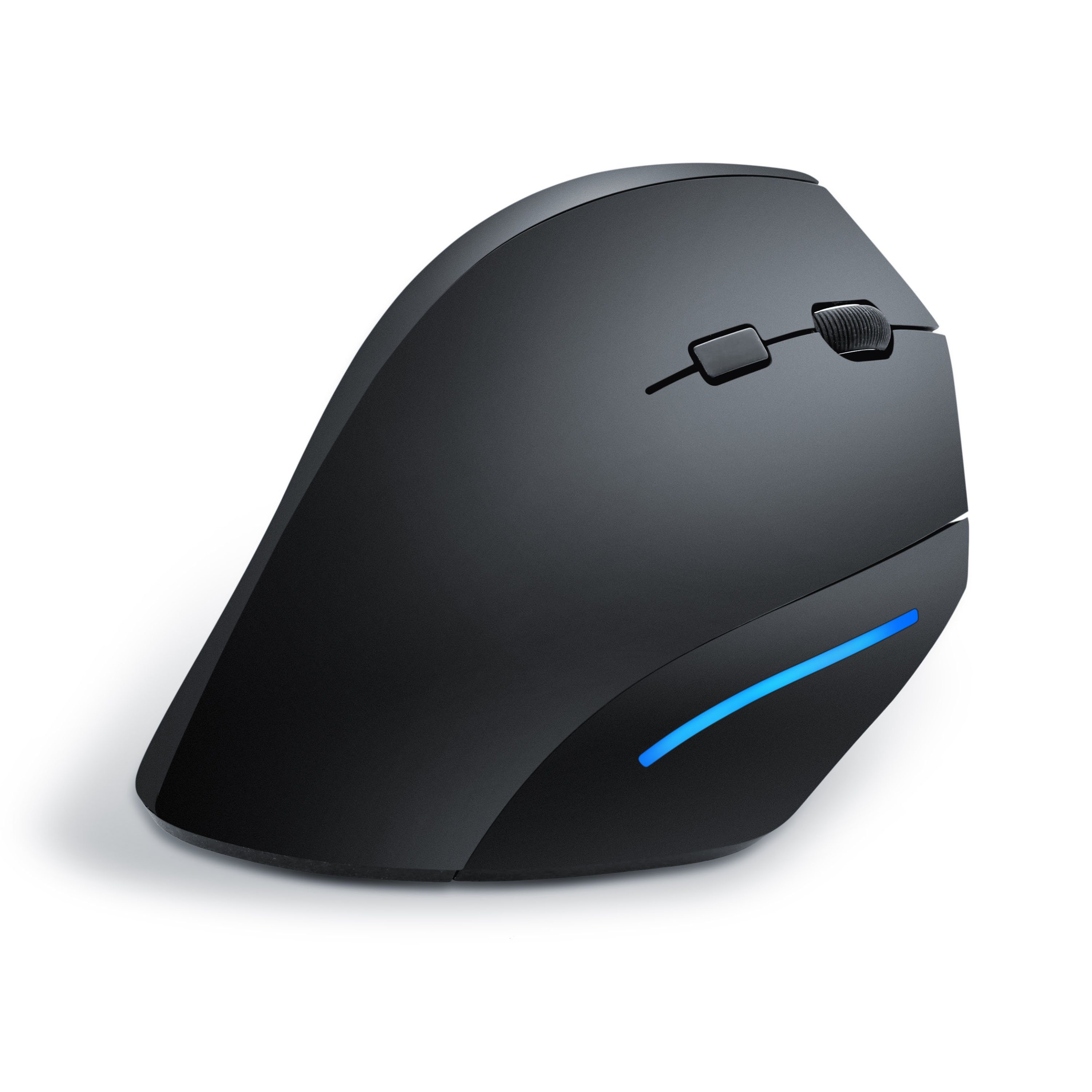 CSL ergonomische Vertikal Mouse 2,4 GHz, gegen Maus-/Tennisarm RSI Syndrom ergonomische Maus (Funk, kabellos Funk, vertikale Ausführung, besonders Armschonend, 6 Tasten)