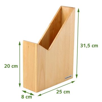 NATUREHOME Stehsammler SKRIPT 2er Set Stehsammler Buche natur geölt 31,5 x 25 x 8 cm