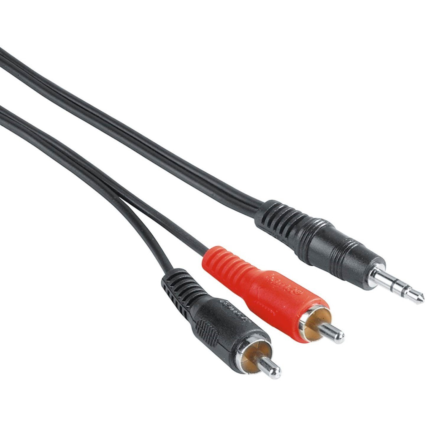Hama Audio-Kabel 5m 3,5-mm-Klinken-Stecker - 2 Cinch-Stecker Audio-Kabel, 3,5-mm-Klinke,Cinch, Audio (500 cm), Audio-Kabel Klinke auf 2x Cinch RCA Rundkabel
