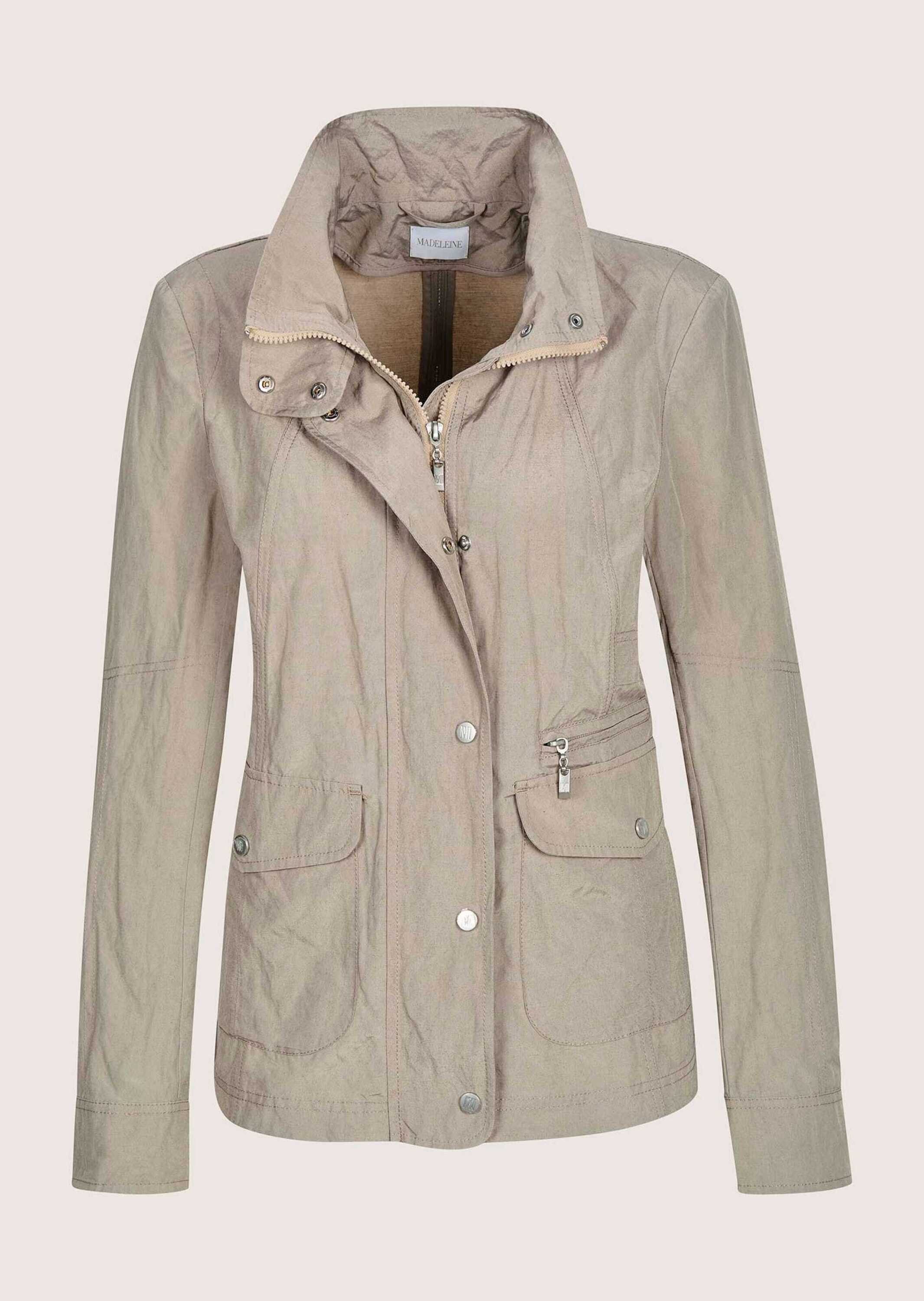 Outdoorjacke Sportive Baumwolljacke mit Stehkragen
