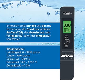 Microbe-Lift Wasserteststreifen Arka TDS / EC - Messgerät 3in1 TDS & EC & Temperatur