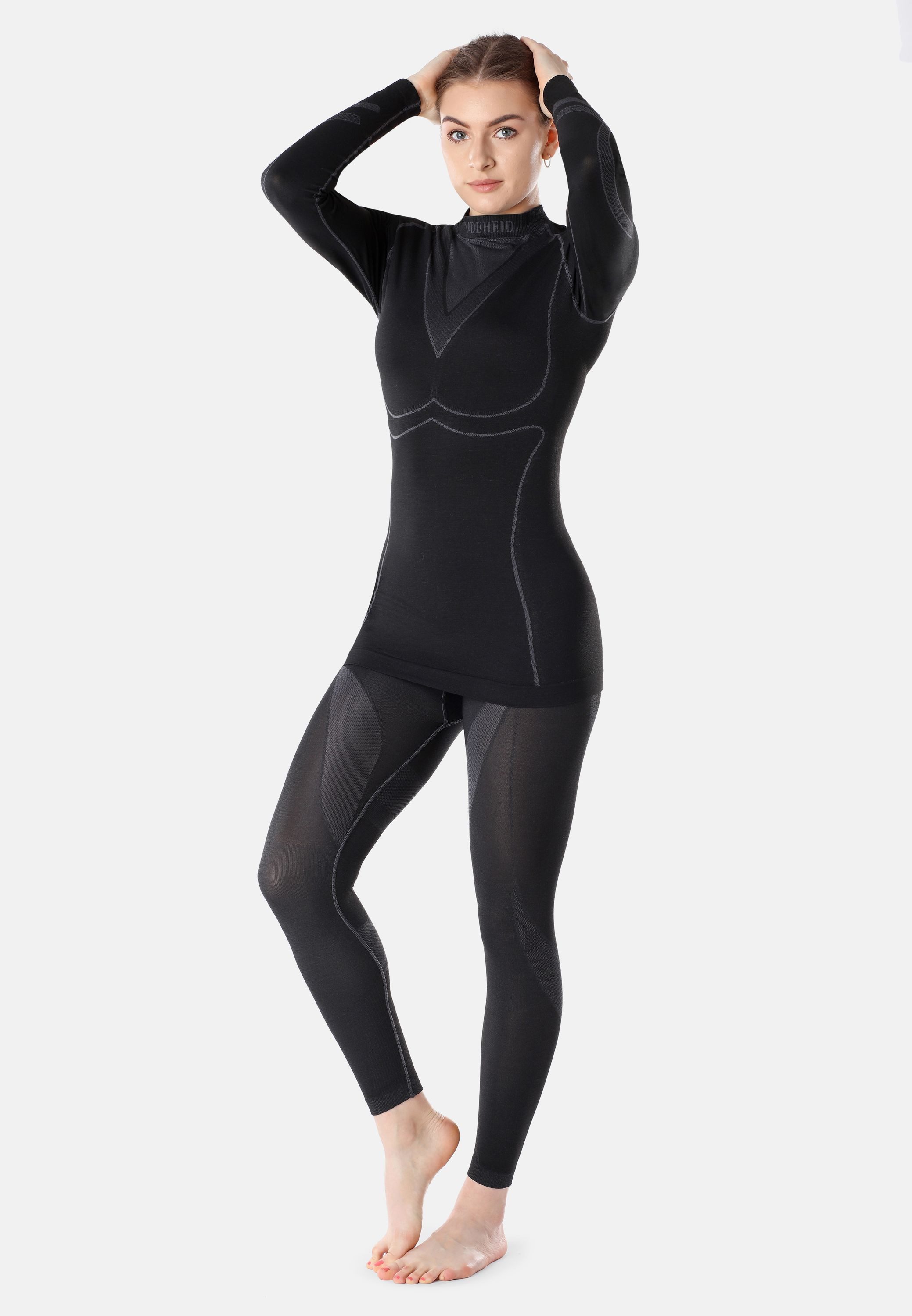 Ladeheid Funktionsunterhemd Damen Funktionsunterwäsche Set Shirt Unterhose Thermoaktiv LAGI006 (Set, mit Funktionsunterhose) – Bild 3 von 5
