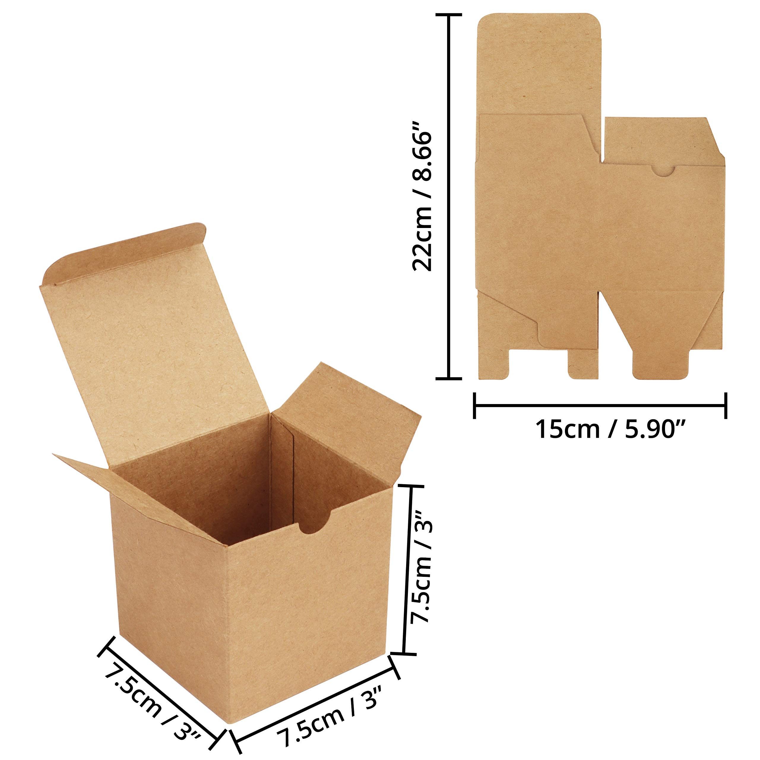Thumbnail - Belle Vous Geschenkbox Belle Vous Geschenkbox aus Kraftpapier, Braun, 50 Stück – Karton mit (50 St)