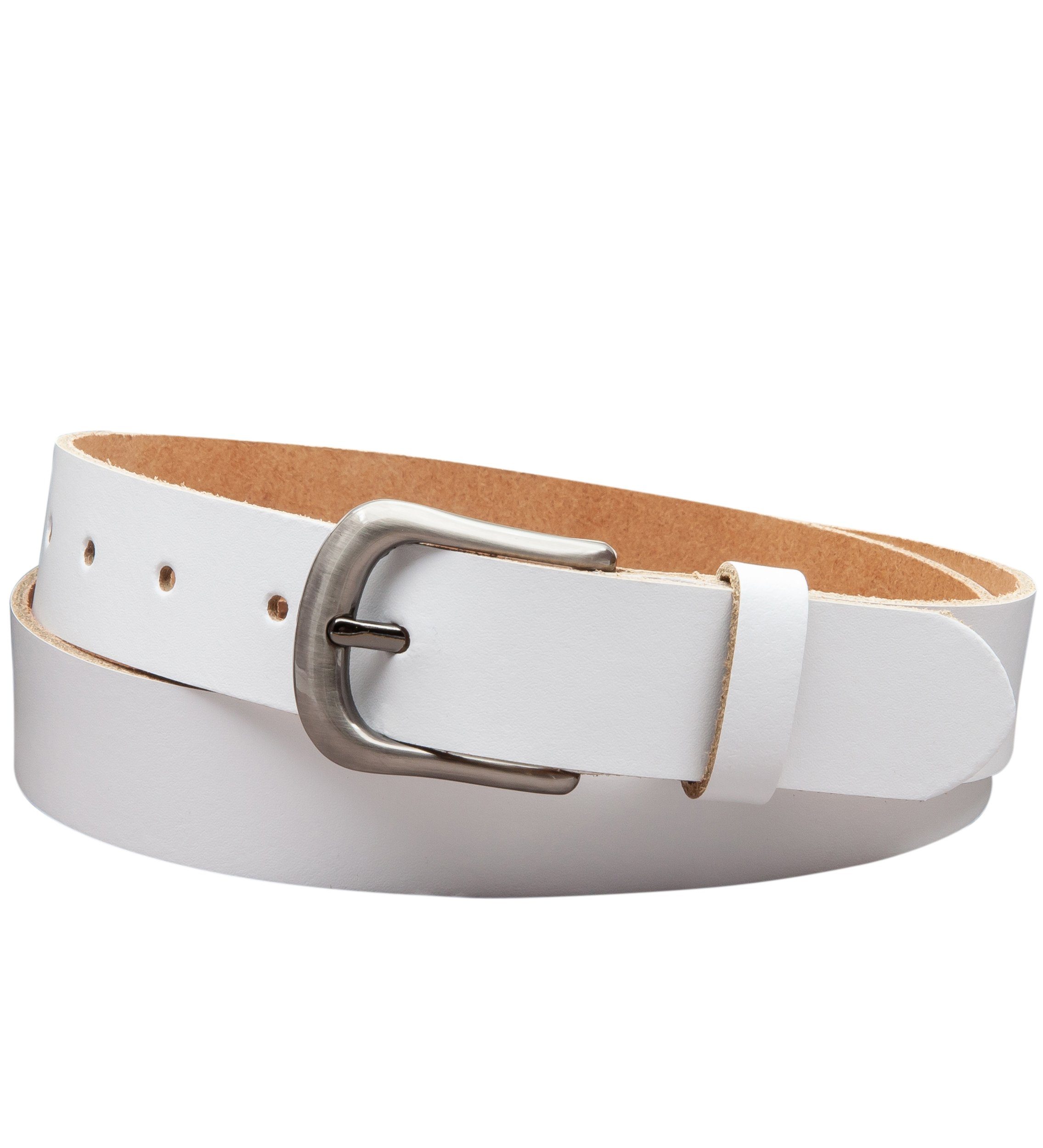 COLOGNEBELT Ledergürtel C24-SL Schlicht dennoch modern mit Dornschließe, MADE IN GERMANY