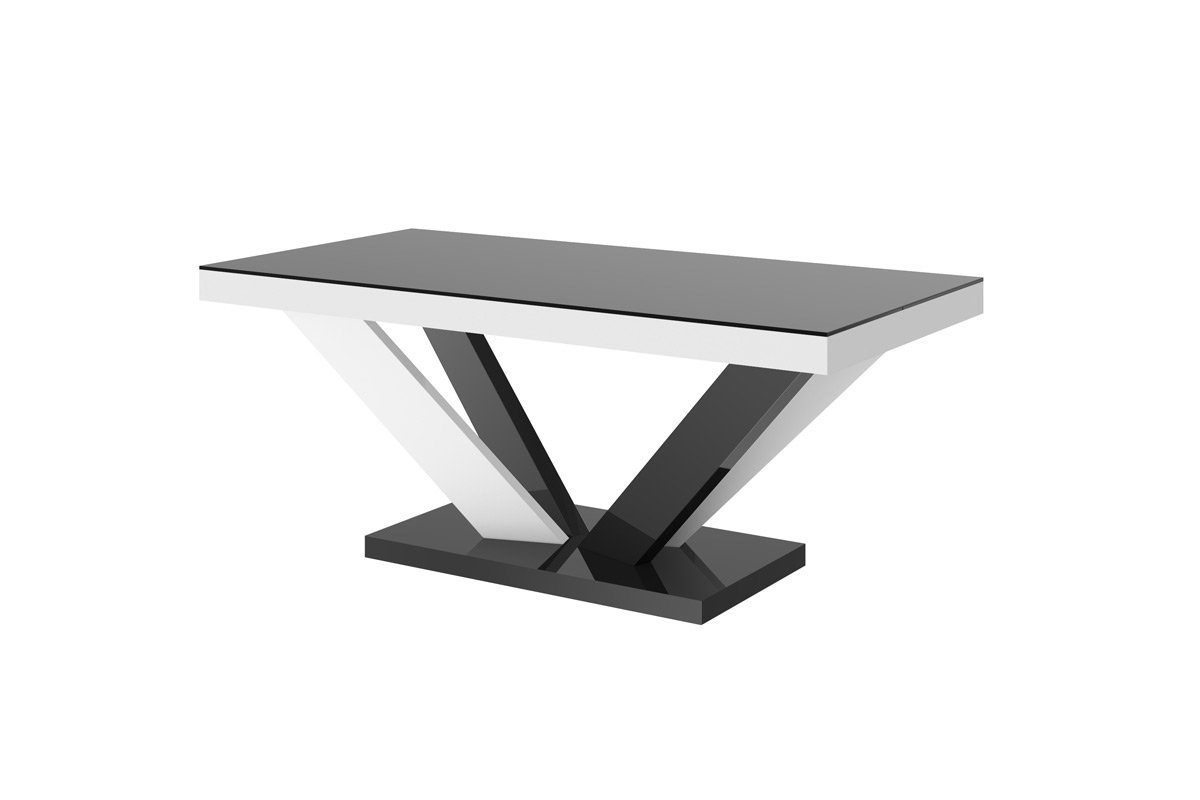 Weiß Schwarz Tisch HV-222 Couchtisch Couchtisch Highgloss Wohnzimmertisch designimpex Hochglanz Design / Hochglanz Hochglanz