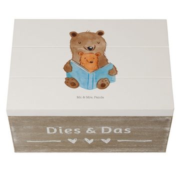 Mr. & Mrs. Panda Dekokiste 22 x 15 cm Bären Buch - Weiß - Geschenk, Geschenkbox, Geschichten Om (1 St), Einschlagscharniere