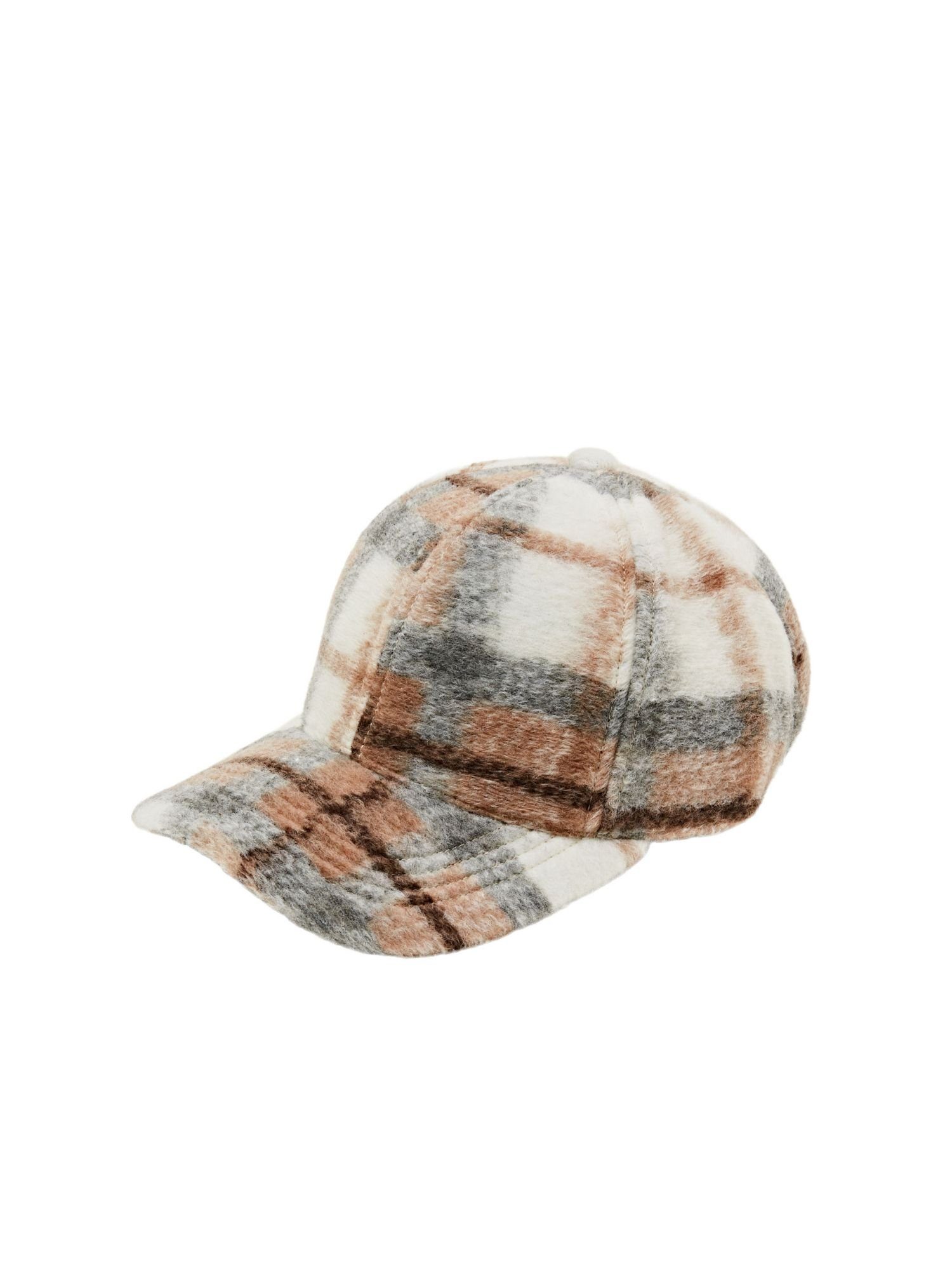 Esprit Baseball Cap Karierte Basecap Stoff weich aufgerautem aus