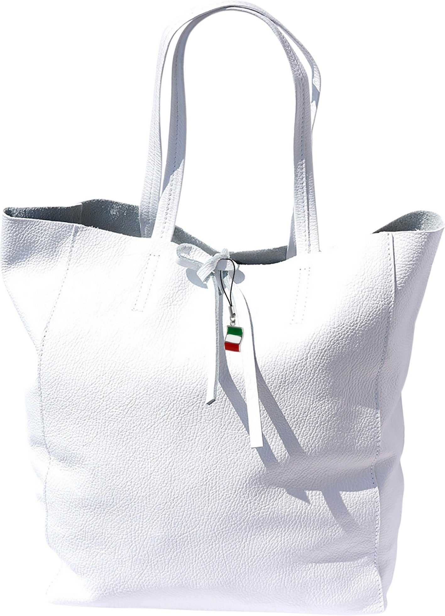 Shopper Florence Echtleder Schultertasche weiß