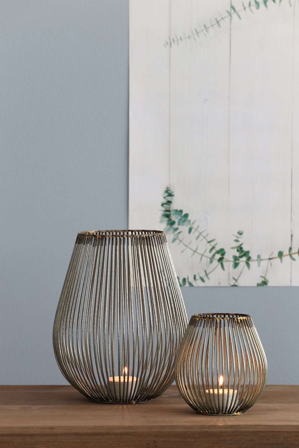 Light & Living Lampenschirm Teelicht VENADE, Grau, Ø 11 cm