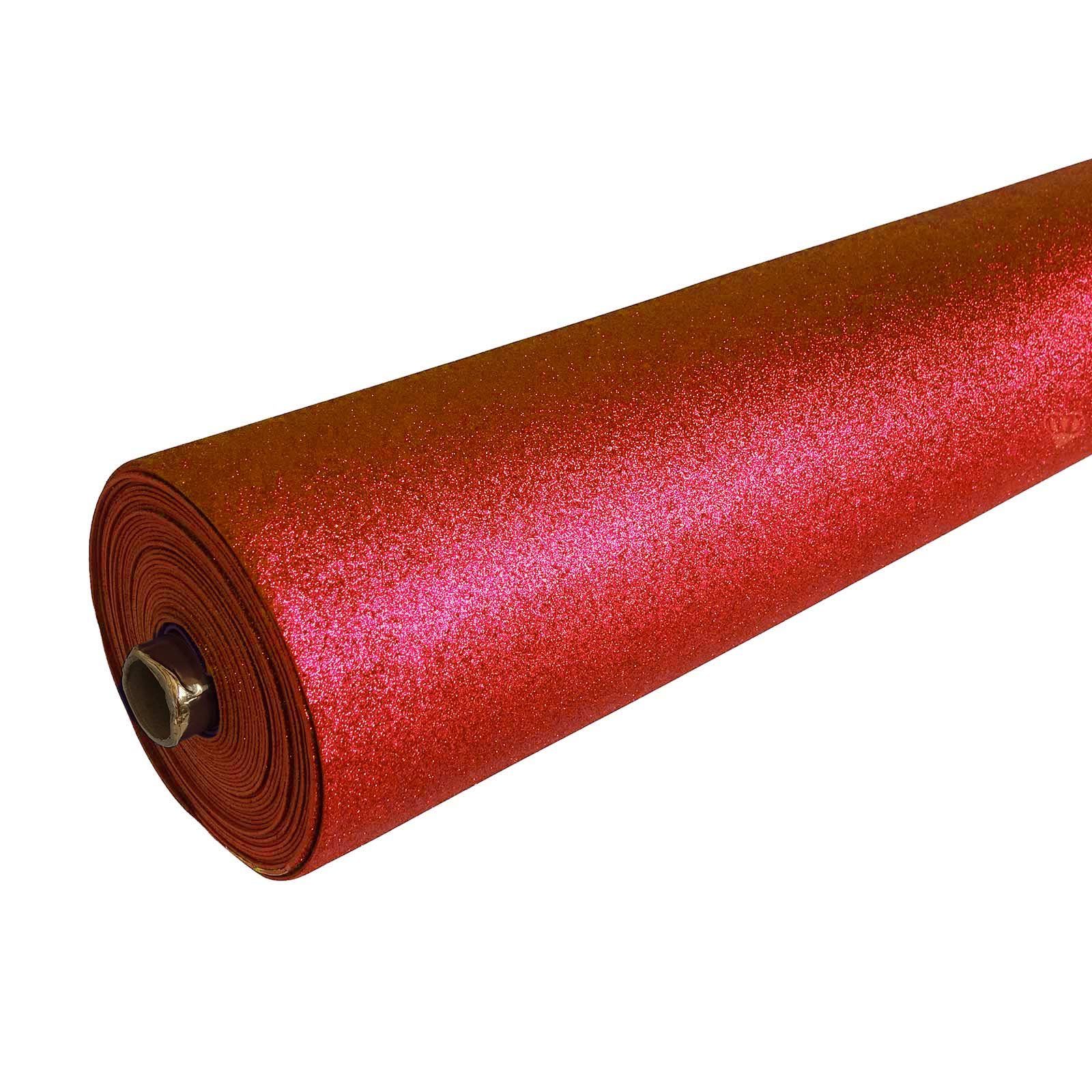 maDDma Поролон 50cm Glitzer-Moosgummi EVA 90cm breit, rot