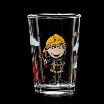 Ritzenhoff & Breker Kinderbecher Feuerwehrmann Bernie Kindergläser 205 ml 3er Set, Glas