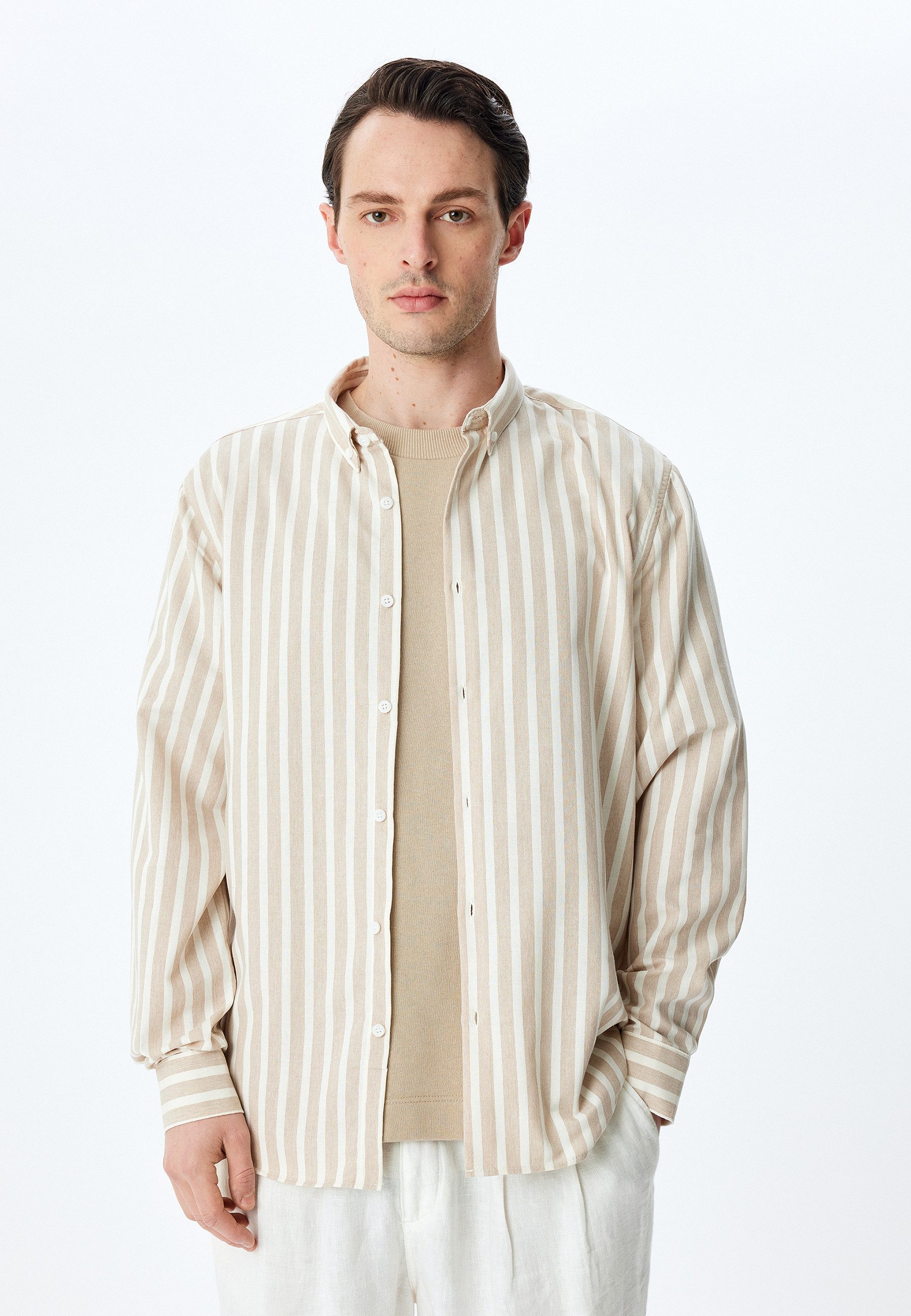 Koton Langarmshirt Hemdkragen Mit Knöpfen Langärmelig Langarmshirt