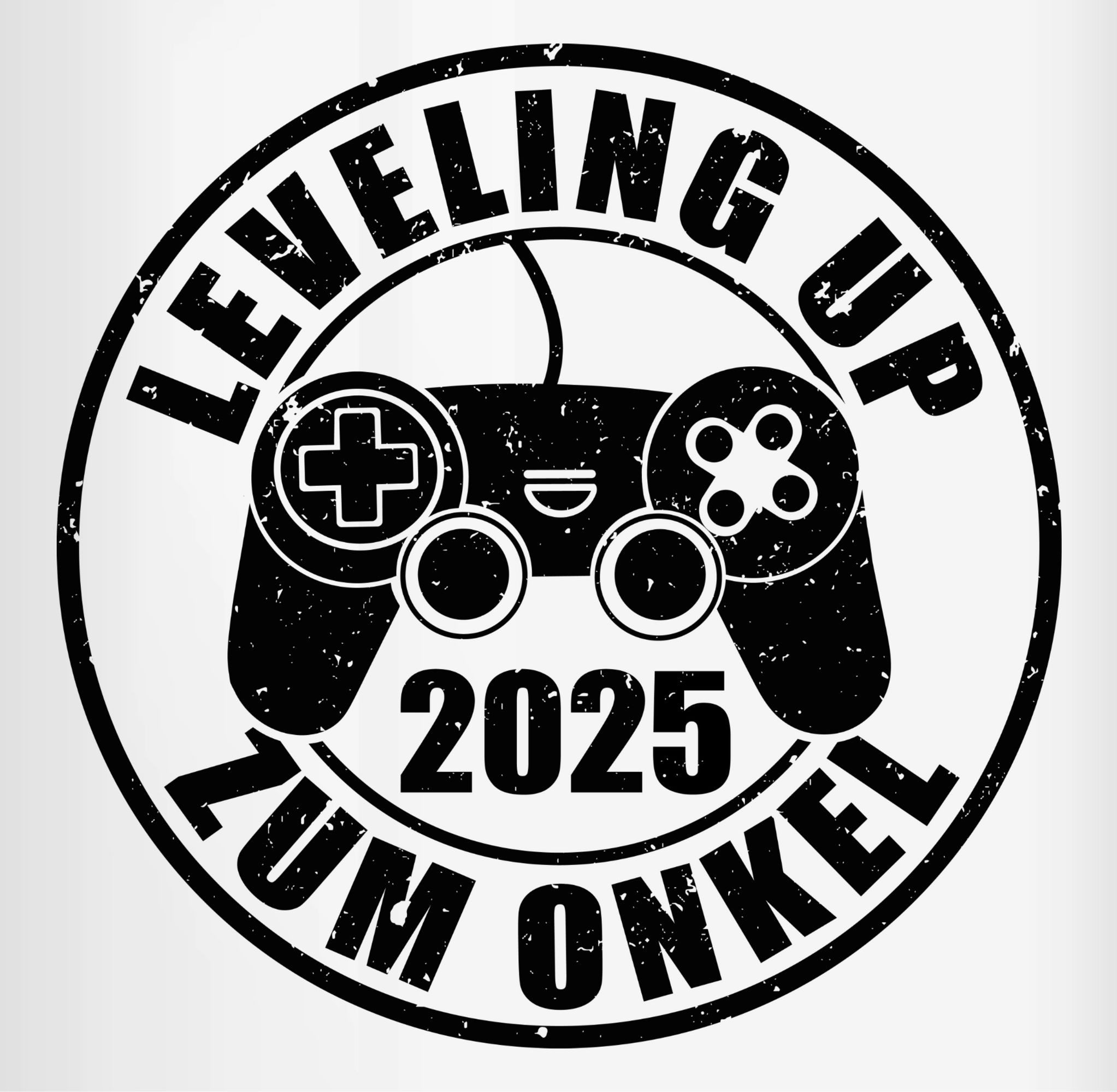 Shirtracer Tasse Leveling up zum Onkel 2025 - schwarz, Keramik, Onkel