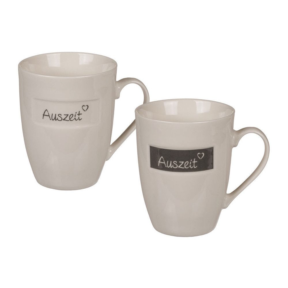 Out of the Blue Tasse Tasse - Auszeit - aus Keramik - 10 cm - 1 Stück, Keramik