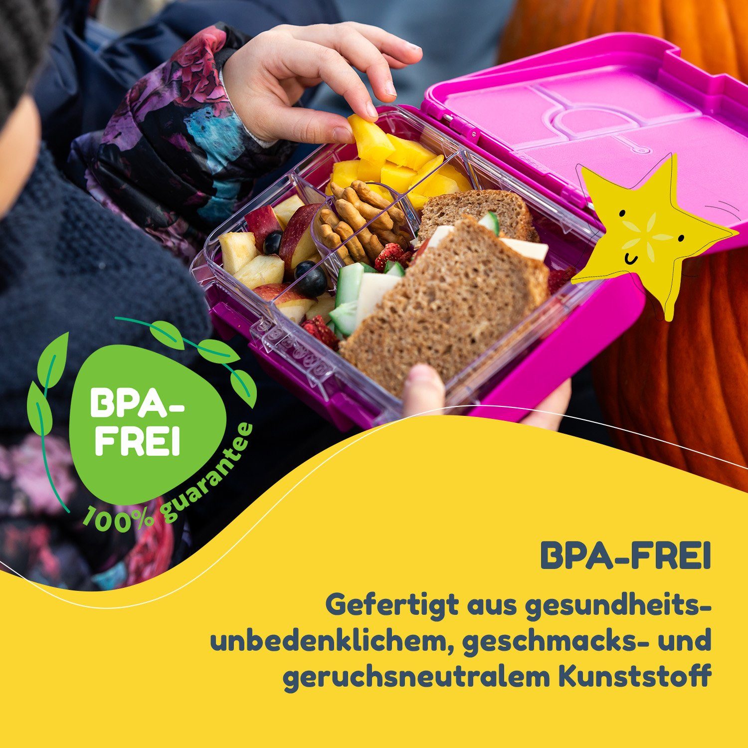 Klarstein Frischhaltedose Schmatzfatz junior Lunchbox, Kunststoff