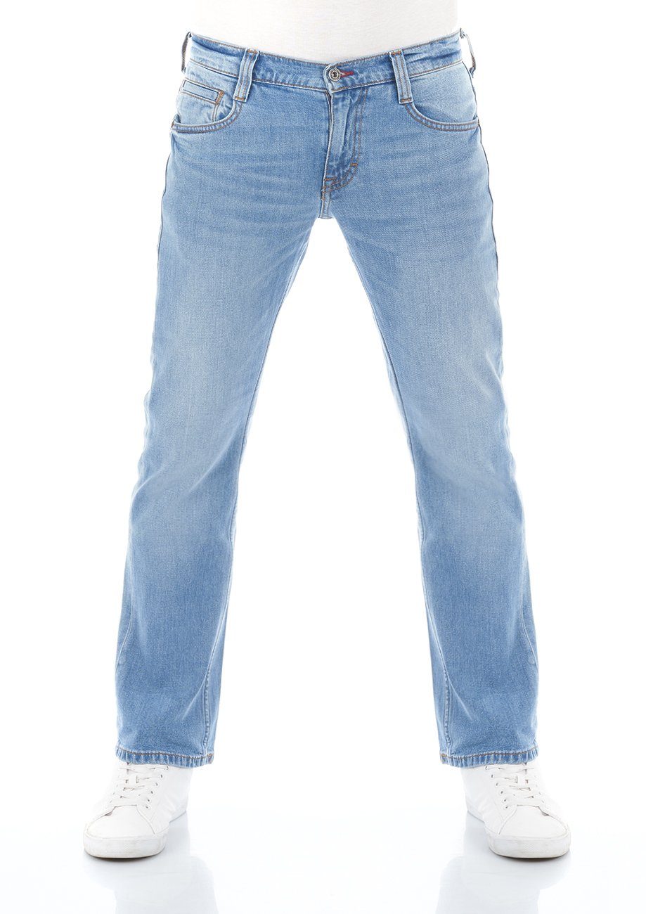 Boot Cut Hose Jeanshose Bootcut-Jeans Oregon Denim Denim Light MUSTANG Herren Blue mit (202) Stretch