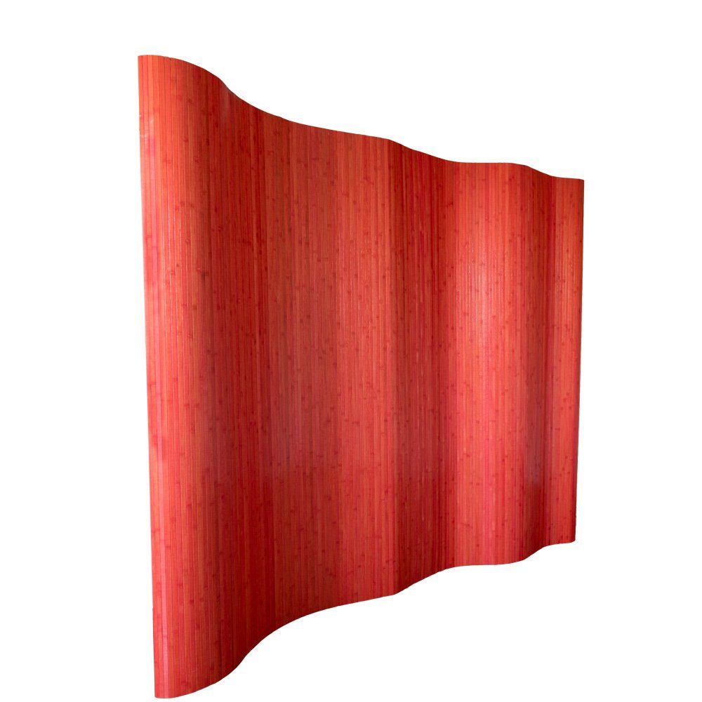 Homestyle4u Paravent Raumteiler Bambus Trennwand Sichtschutz rot