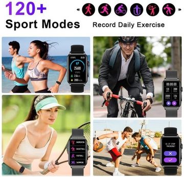 LAMA Herren Damen mit Telefonfunktion Fitness Tracker Schrittzähler Fitness Smartwatch (1.57 Zoll, Andriod iOS), mit Herzfrequenz SchlafmonitorIP67 Wasserdicht Sport Aktivitätstracker