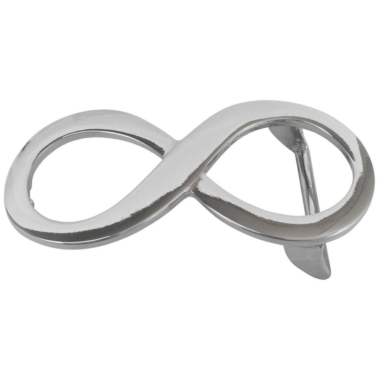 BELTINGER Gürtelschnalle Infinity 4,0 cm - Buckle Wechselschließe Gürtelschließe 40mm - Gürtel Silber glänzend