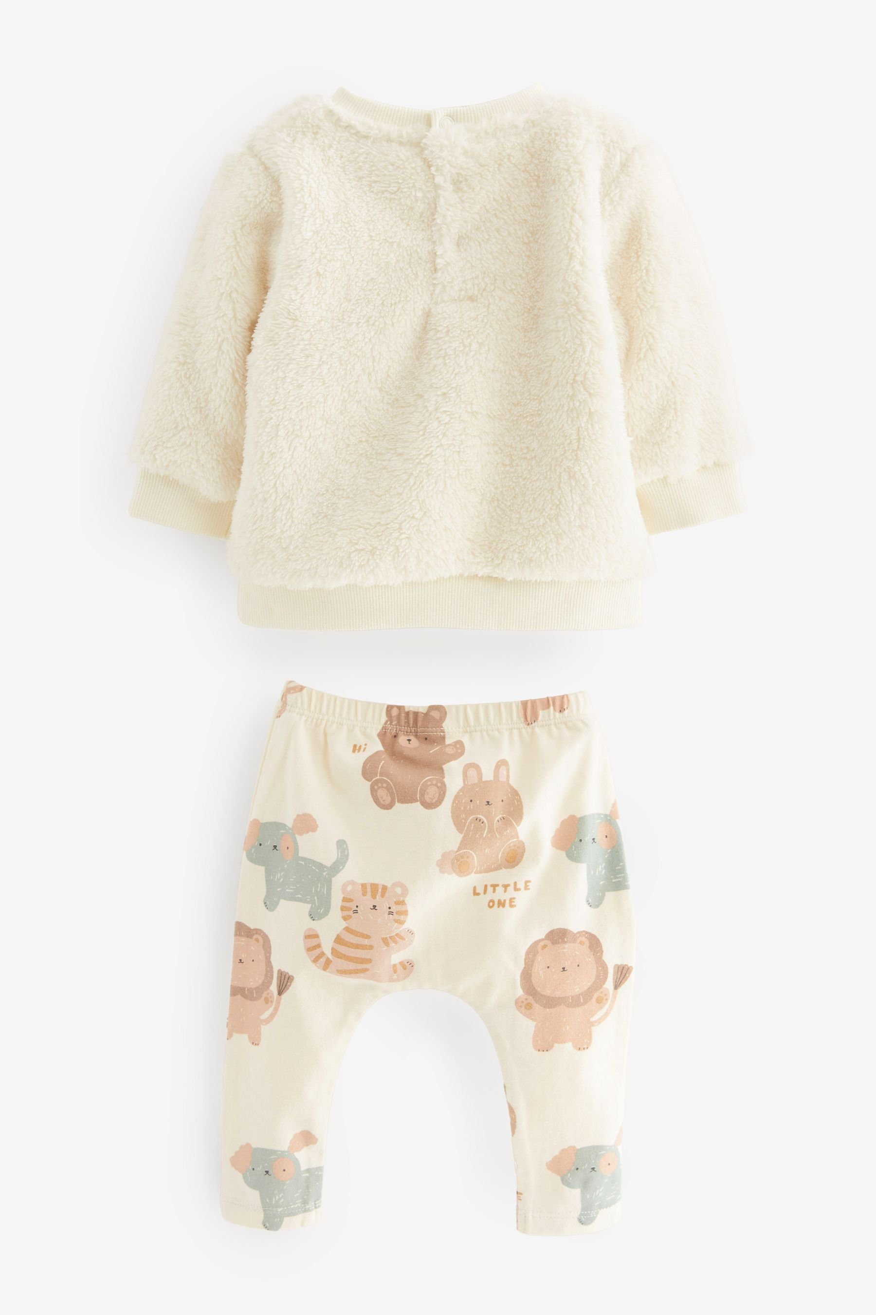 Shirt Leggings Next Fleece-Set Sweatshirt (2-tlg) & Leggings und 2-teiliges Baby
