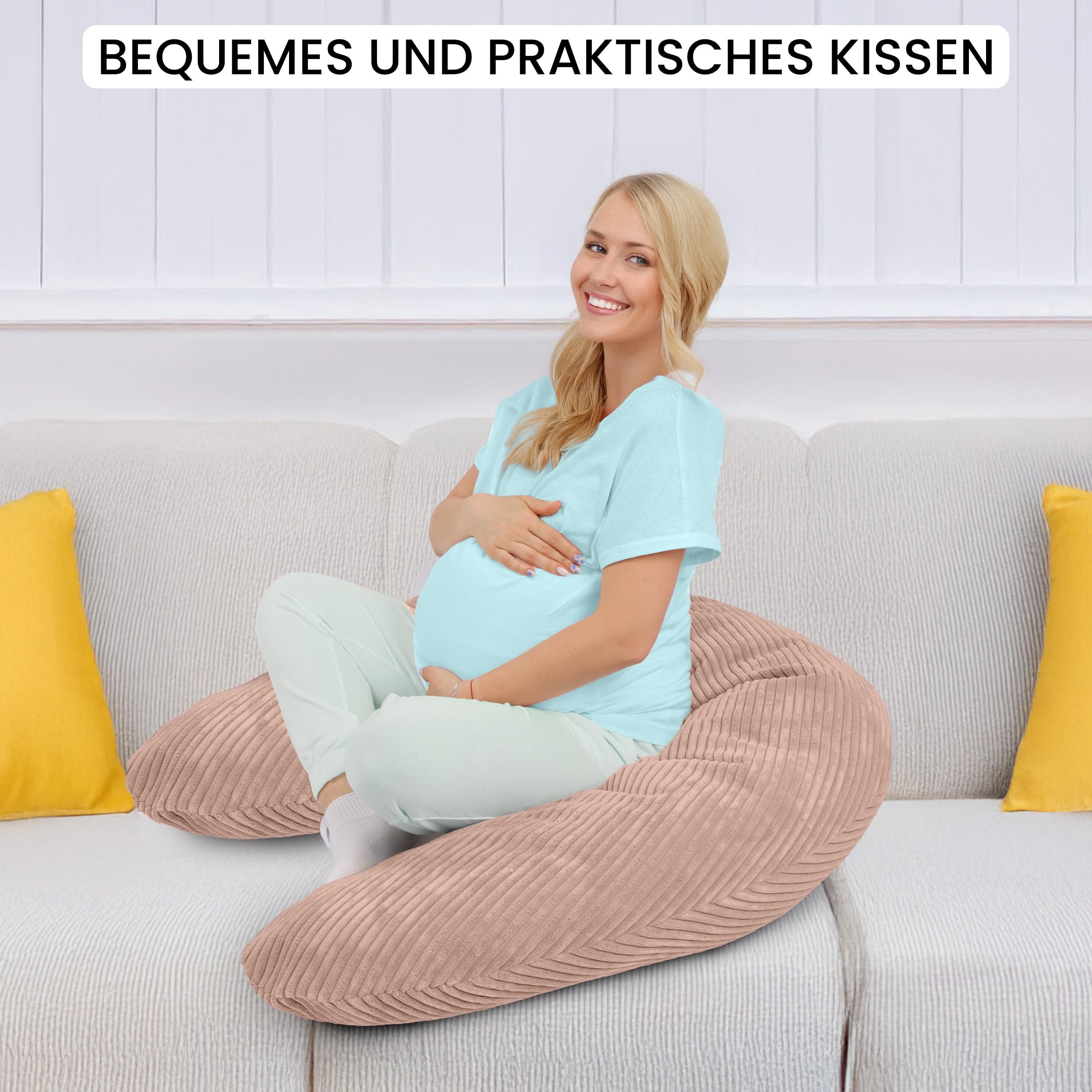 Amilian Stillkissen XXL 170 cm - Schwangerschaftskissen, Seitenschläferkiss günstig online kaufen