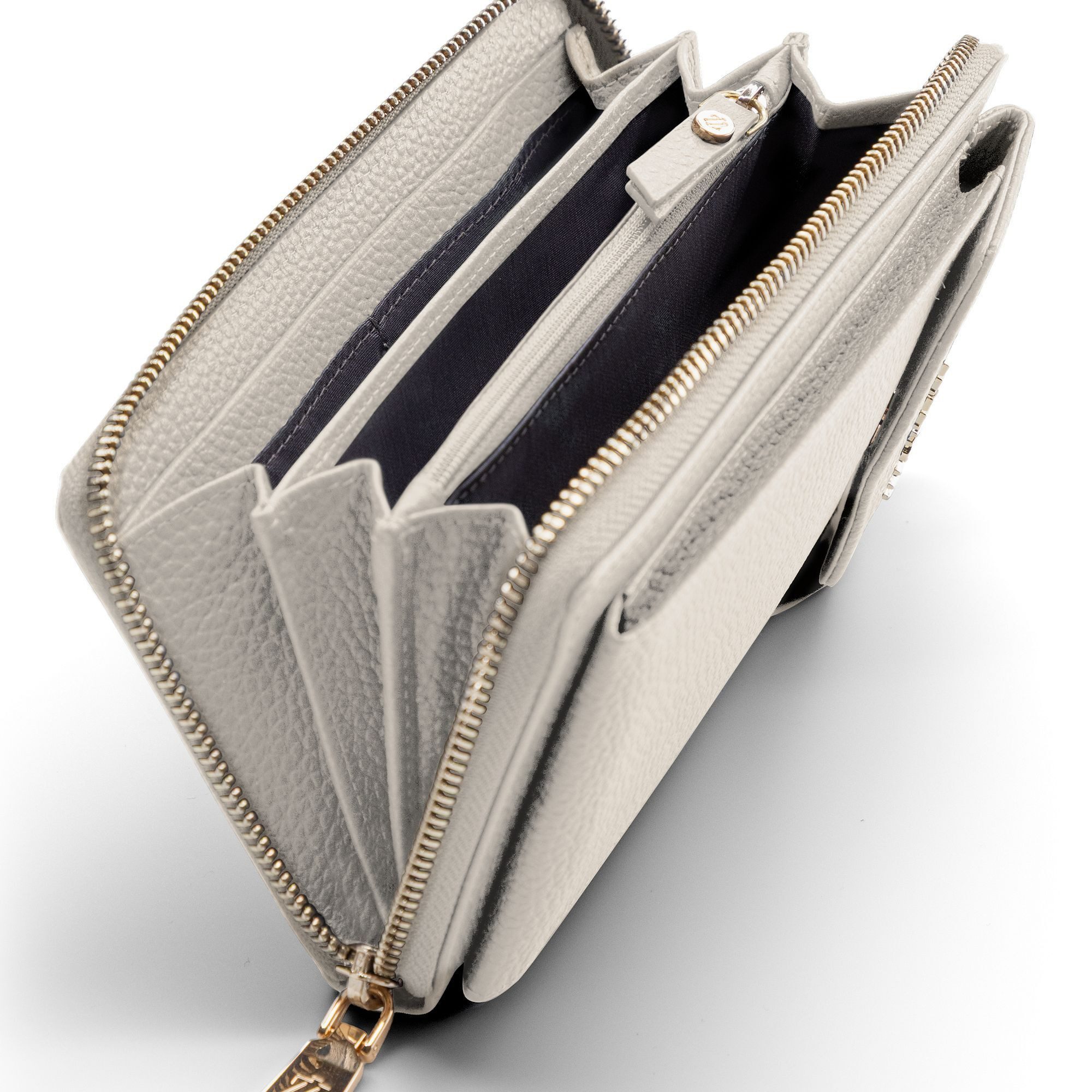 Lazarotti Smartphone-Hülle Bologna Leather Zip-Around Geldbörse Handytasche Leder 19 cm – Bild 5 von 5