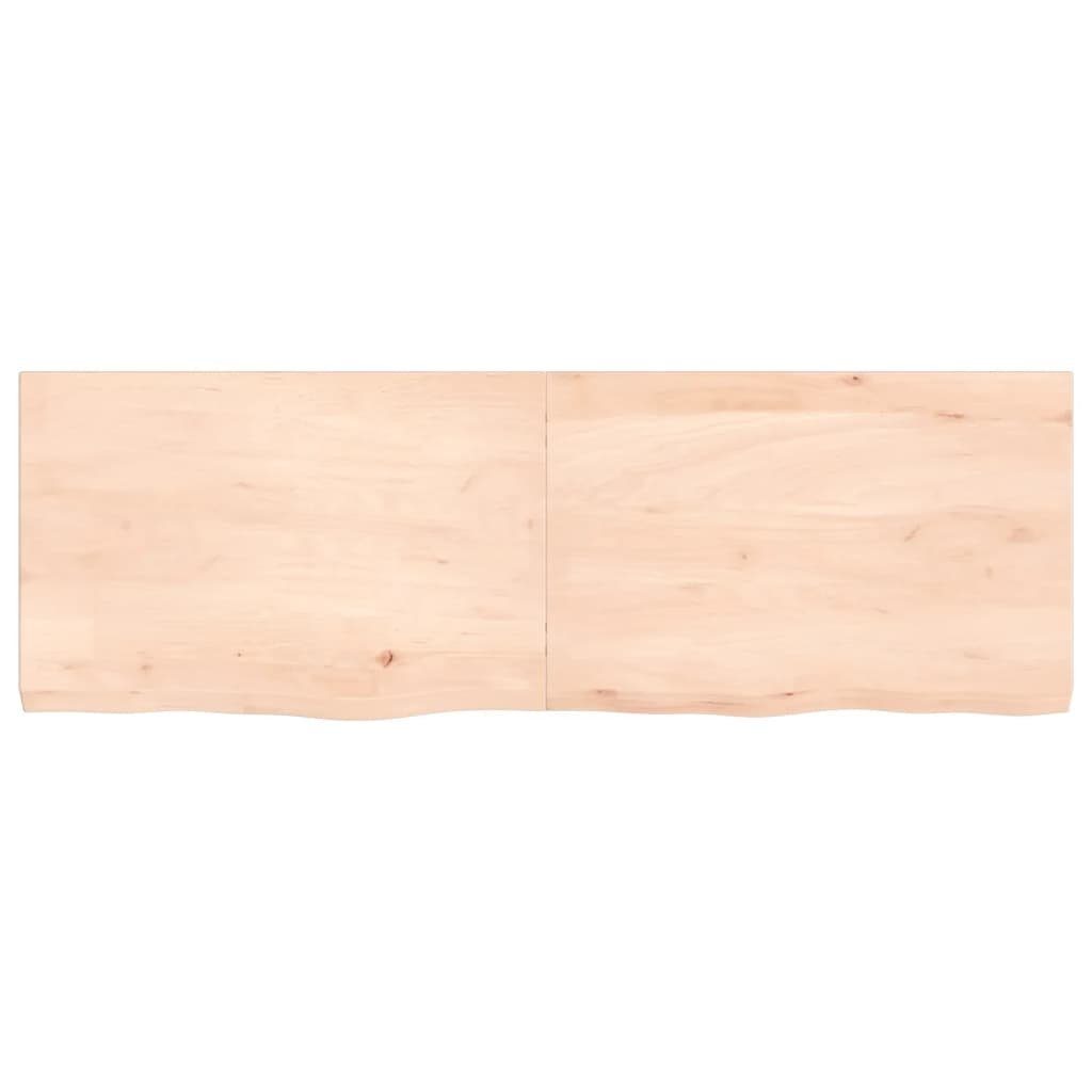 furnicato Tischplatte 120x40x(2-4) cm Massivholz Unbehandelt Eiche