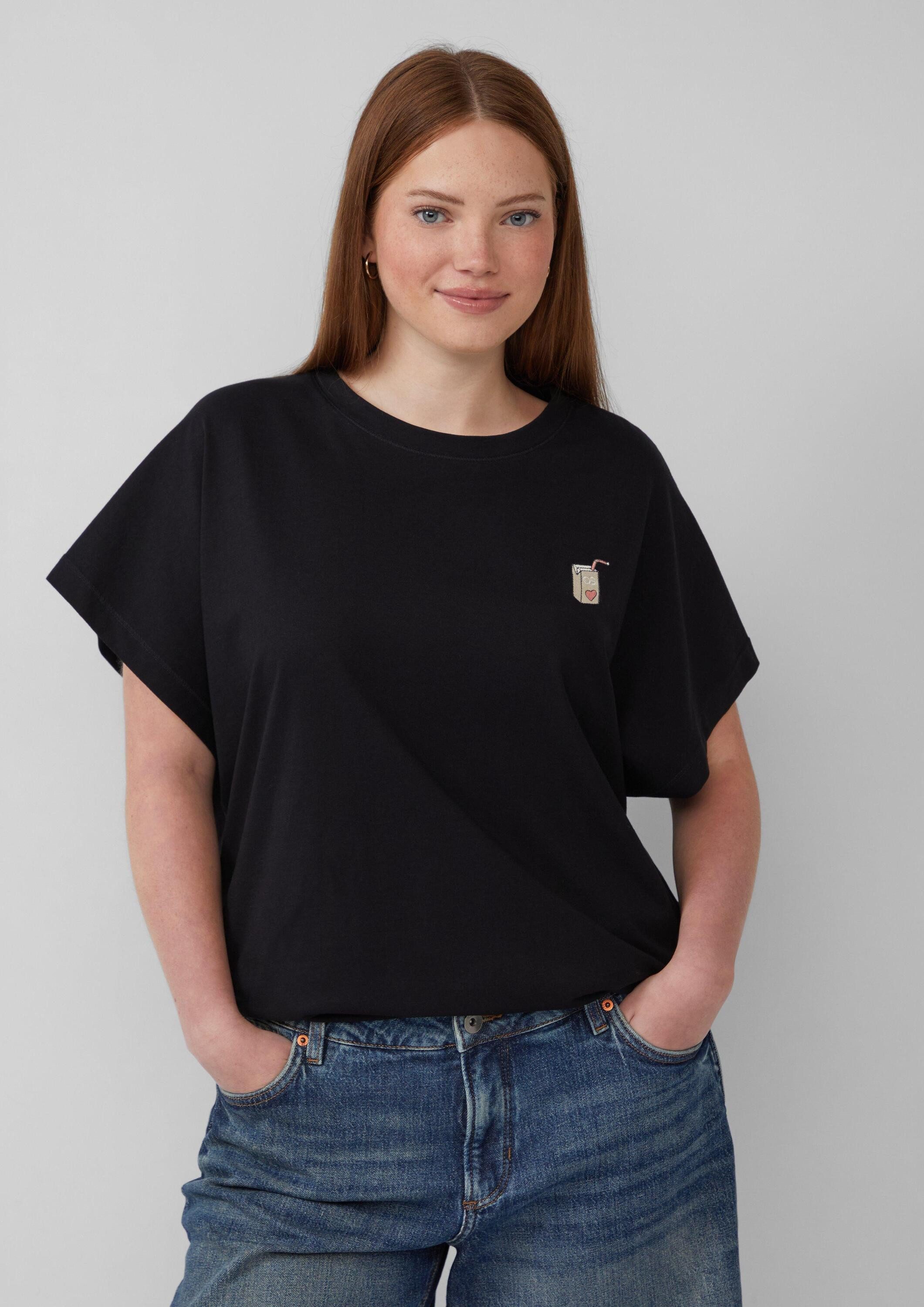 QS Kurzarmshirt T-Shirt T-Shirt im Loose günstig online kaufen