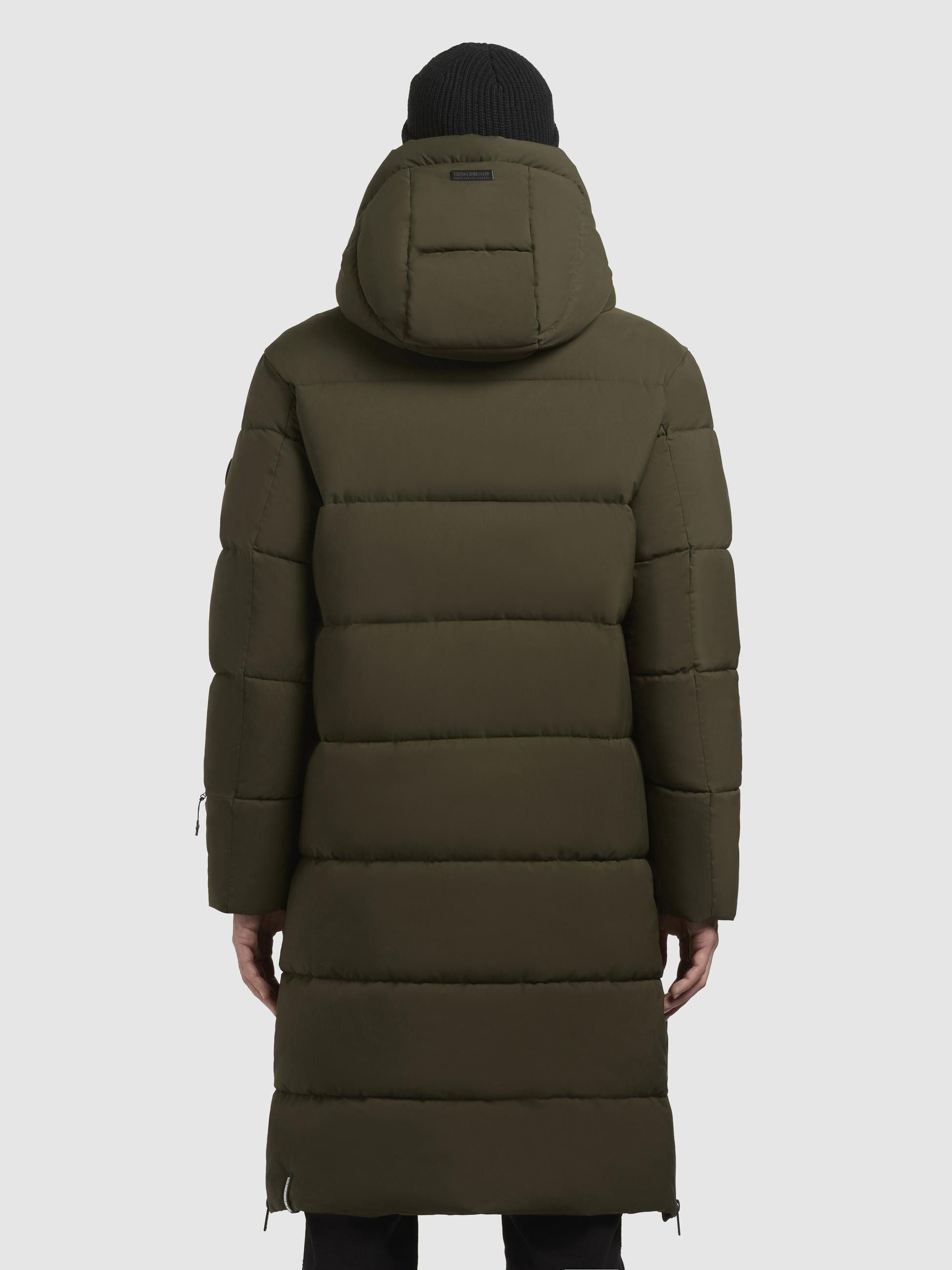 khujo Steppmantel Rigo Matt-YM Warmer Herren Puffermantel mit Rucksack-Trägern