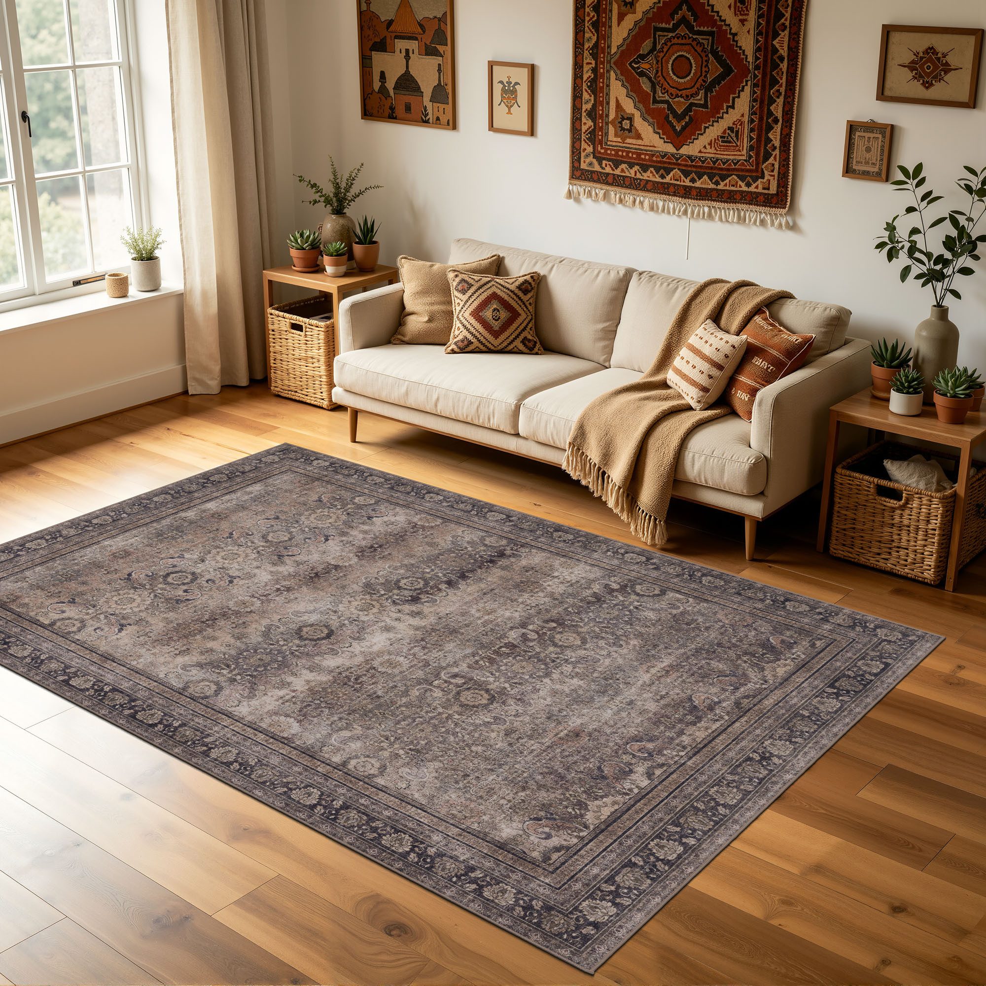 Carpettex Designteppich Vintage Orientalisch Design, Rechteckig, Höhe: 3 mm, Polyester