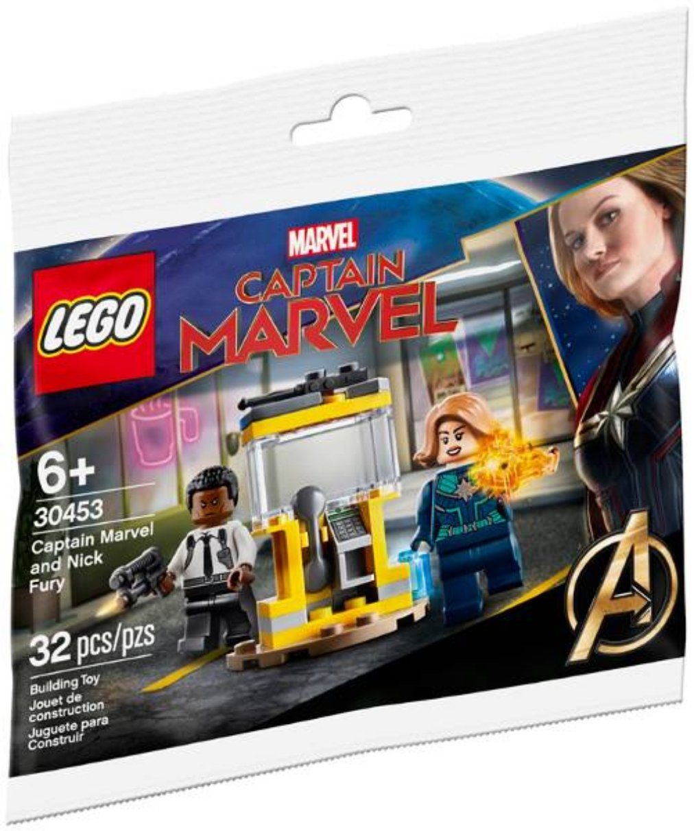 LEGO® Spielbausteine LEGO® Marvel Polybag 30453 Captain Marvel & Nick Fury, 24 Steine 2 Minifiguren