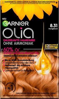 GARNIER Coloration Garnier Olia dauerhafte Haarfarbe, Set, 3-tlg., 8.31 Honigblond