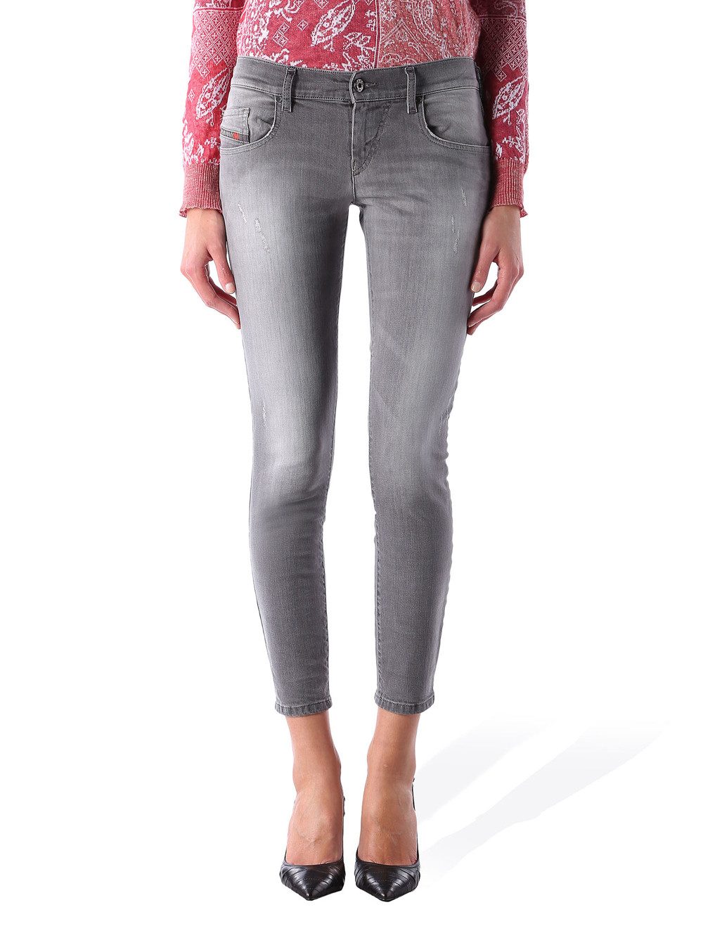 Diesel Skinny-fit-Jeans Diesel Grupee-Ankle 0672J Damen Jeans Hose Slim Ski günstig online kaufen