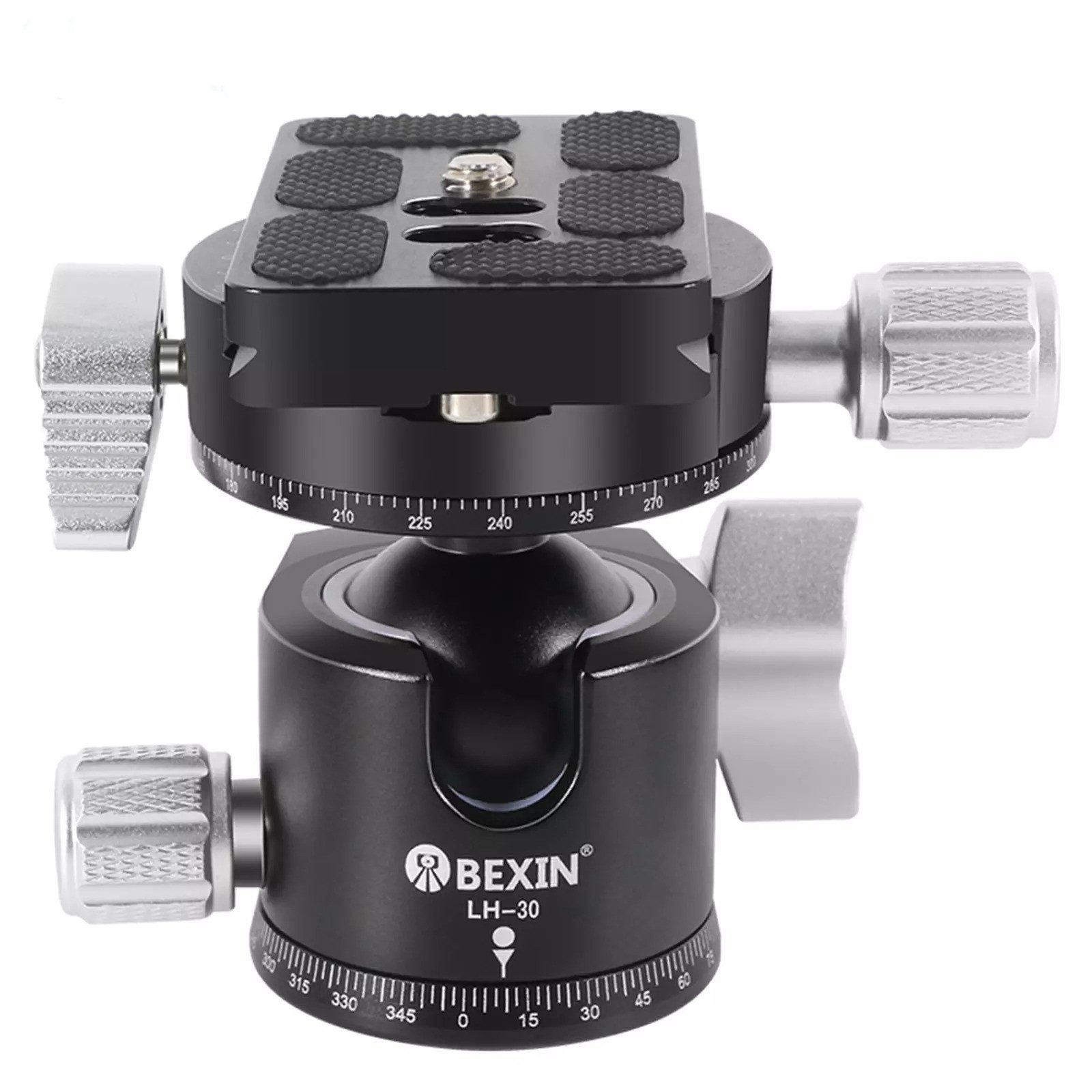 BEXIN Panoramakopf Doppelter Panorama-Stativkopf 60mmSchnellwechselplatte für DSLR-Kamera