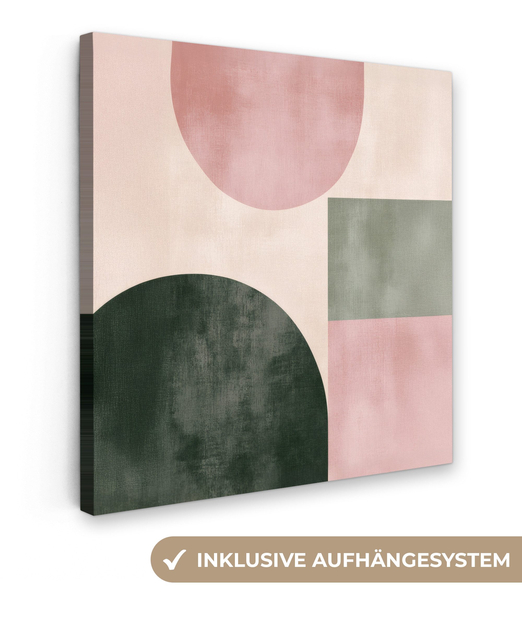 OneMillionCanvasses® Leinwandbild Formen - Abstrakt - Kreis - Schwarz, Foto günstig online kaufen