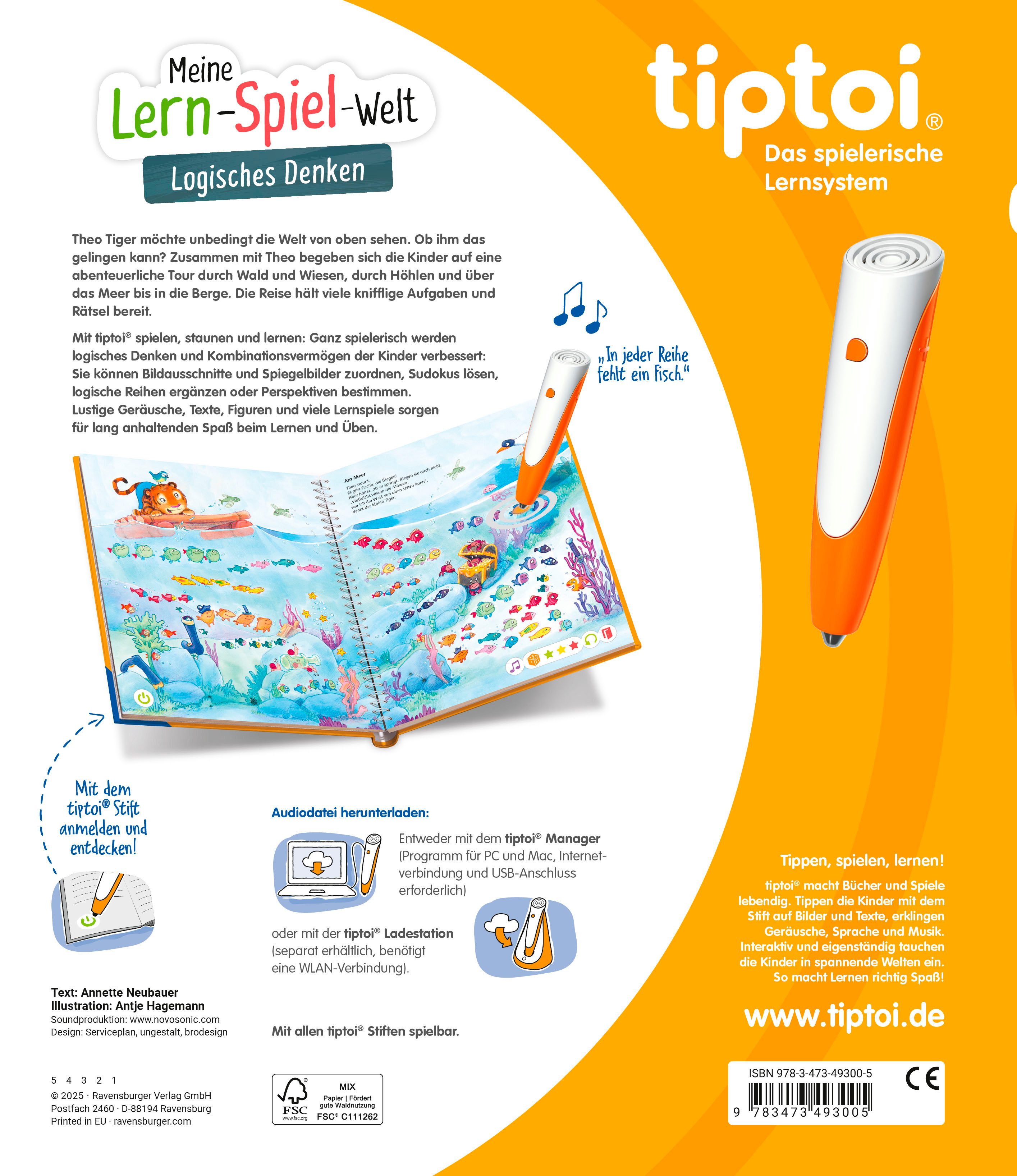 tiptoi® Meine Lern-Spiel-Welt Logisches Denken, Made in Europe