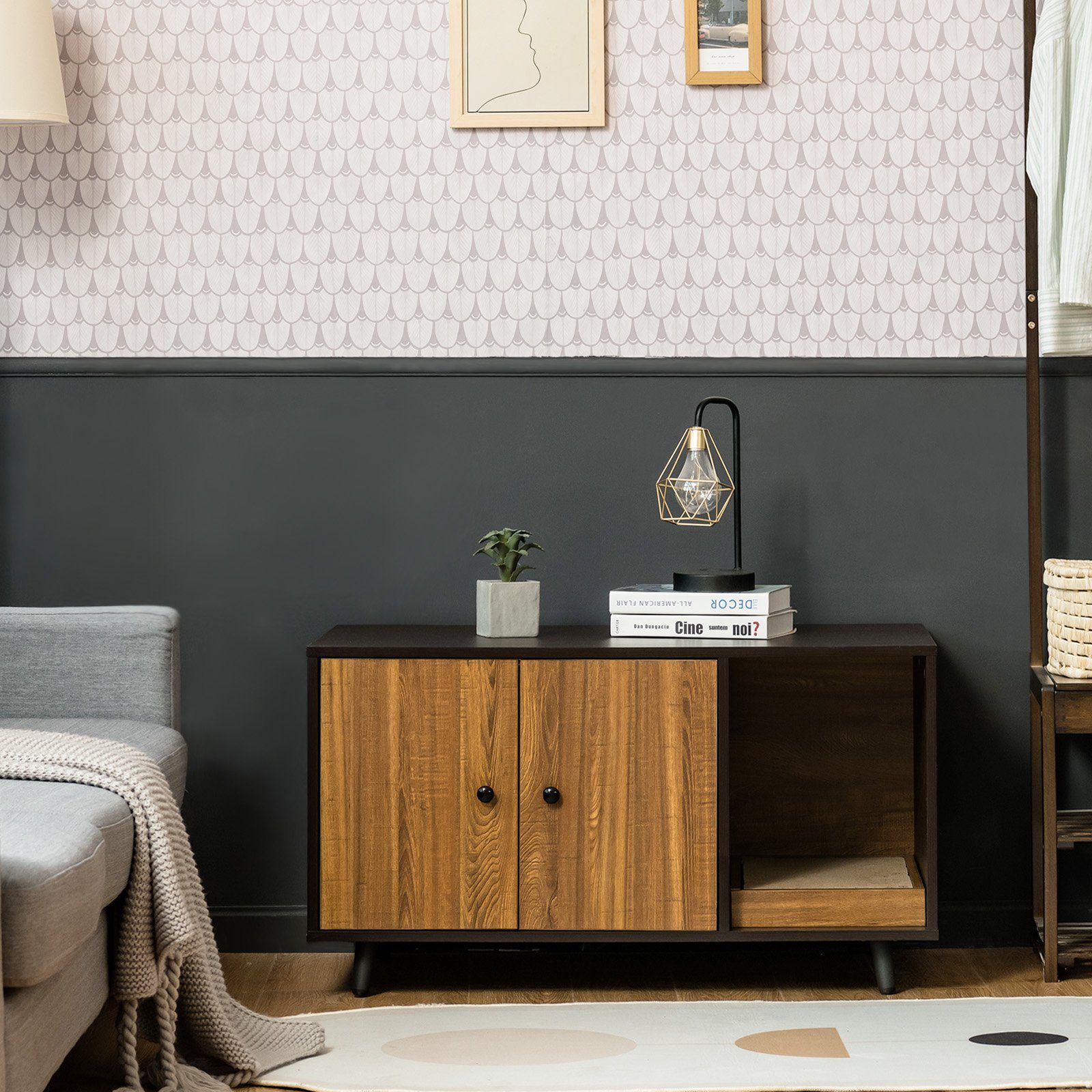 COSTWAY Tierhaus Couchtisch & Katzenhaus, mit günstig online kaufen