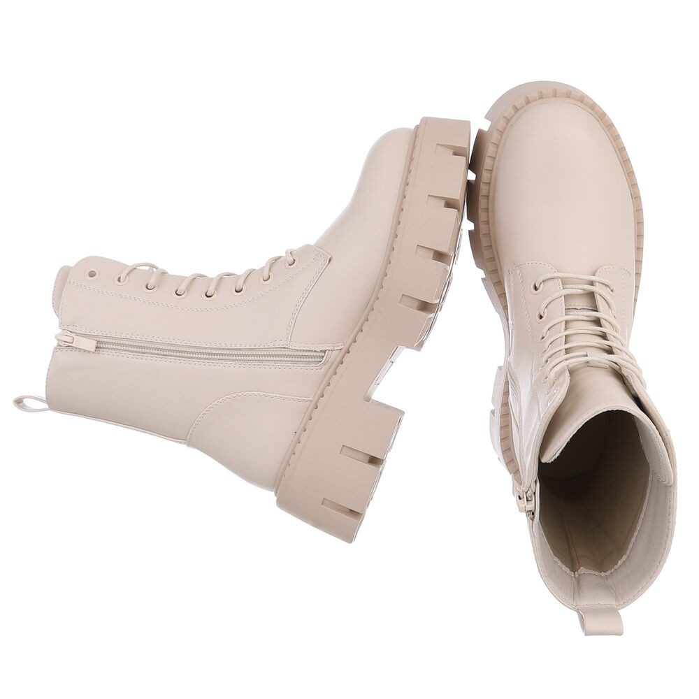 Ital-Design Modische Stiefel für Damen mit robuster Sohle und Details Schnü günstig online kaufen