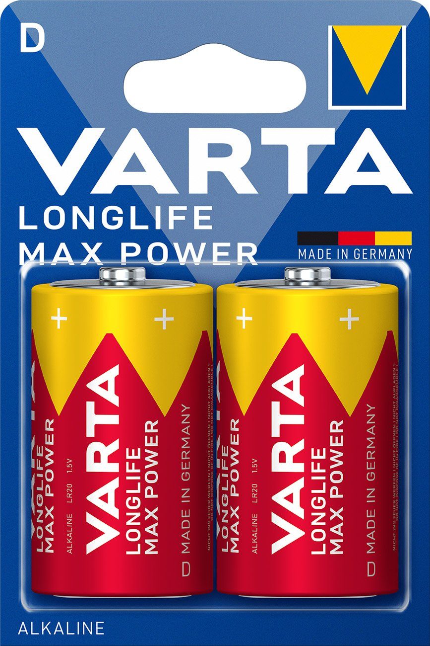 Varta D Batterie Batterie, 2er Max - (1,5 Volt Mono V) 4720 Power Blister VARTA LR20