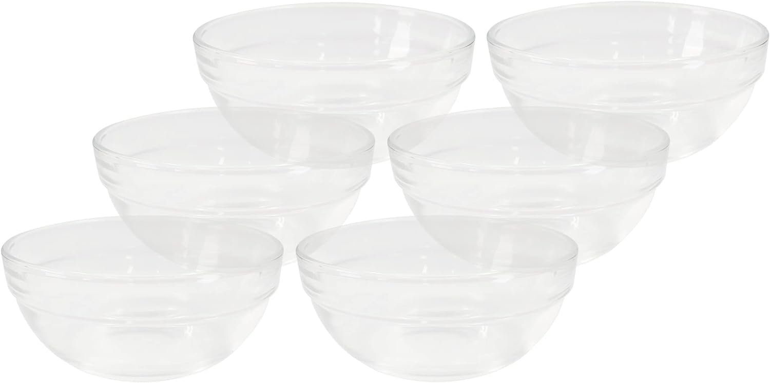 Provance Dipschale 6x Schüsseln aus Glas Ø 9 cm Glasschälchen Dipschale, (Set, 6-tlg), spülmaschinengeeignet
