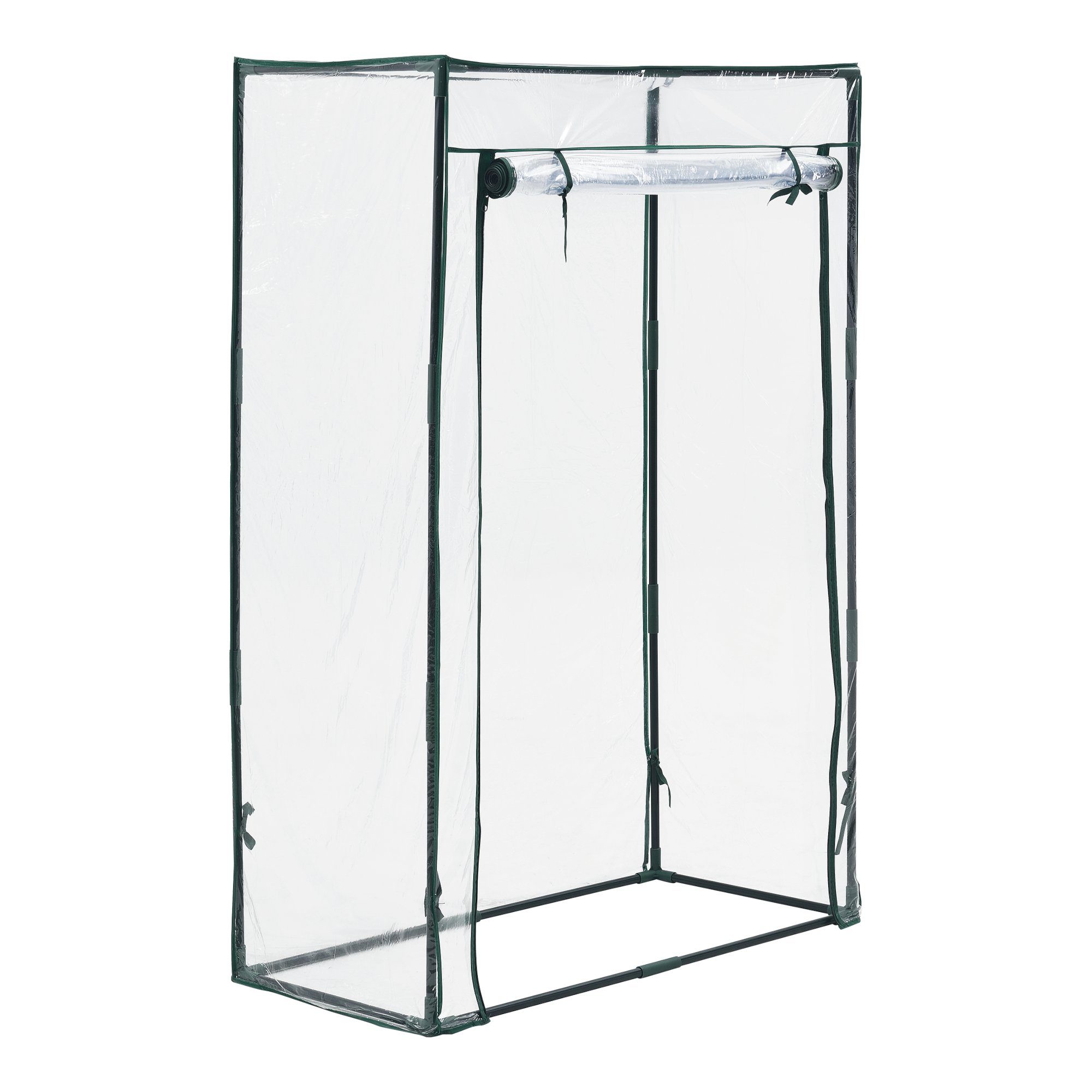 en.casa Tomatengewächshaus, Terzigno 100x50x150cm Gartenhaus Transparent