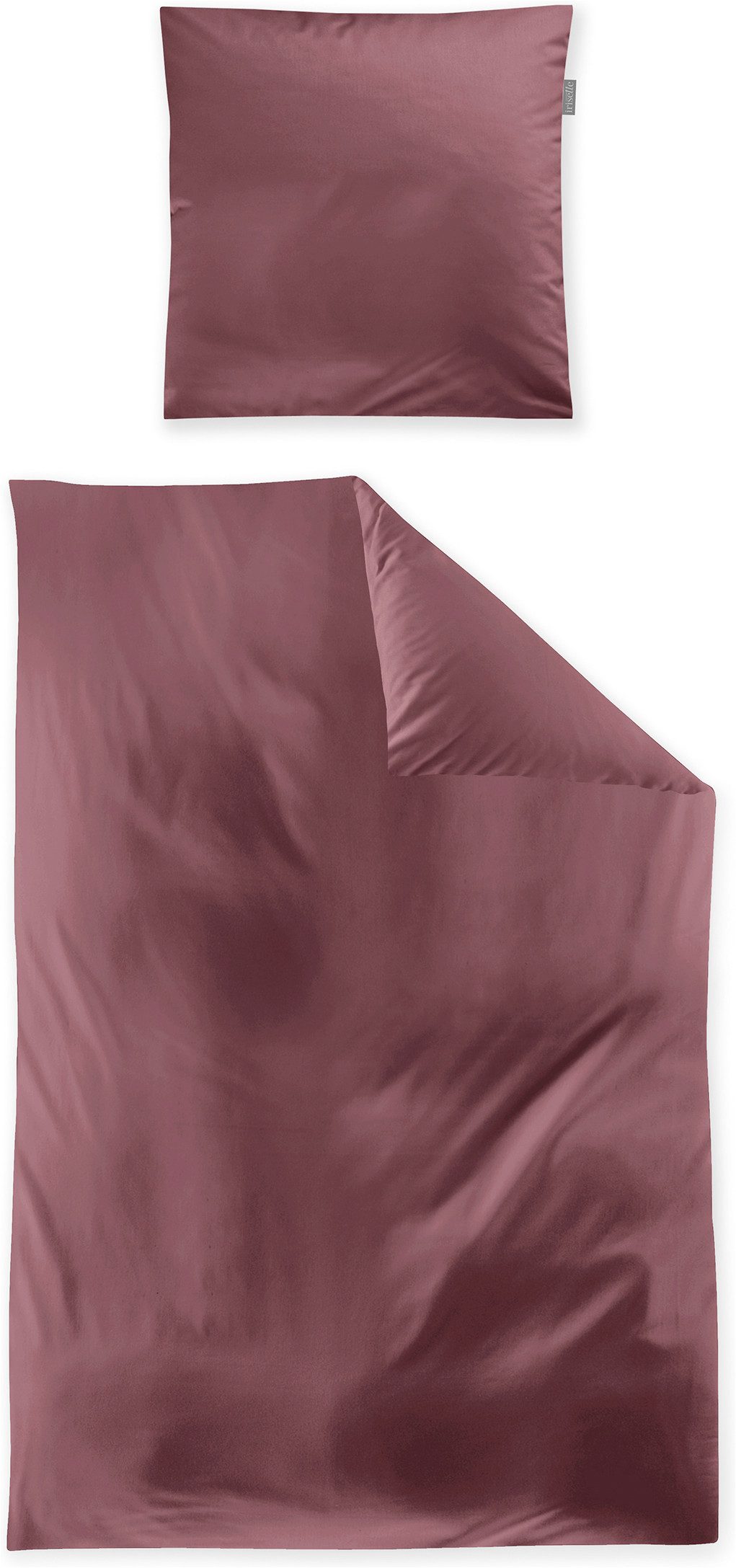 Irisette Bettwäsche Premium Satin Bettwäsche Paris, Mako-Satin, 2 teilig, hochwertige Uni Premium Bettwäsche mit Reißverschluss, 100% Baumwolle – Bild 2 von 5