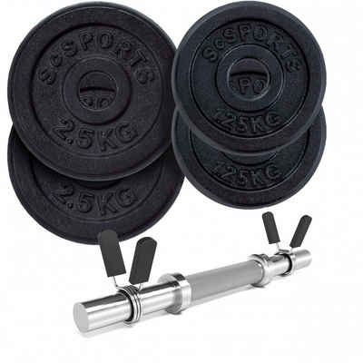 ScSPORTS® Hantel-Set Kurzhantelset 30mm Kurzhantel Set Gusseisen Gewichte Fitness