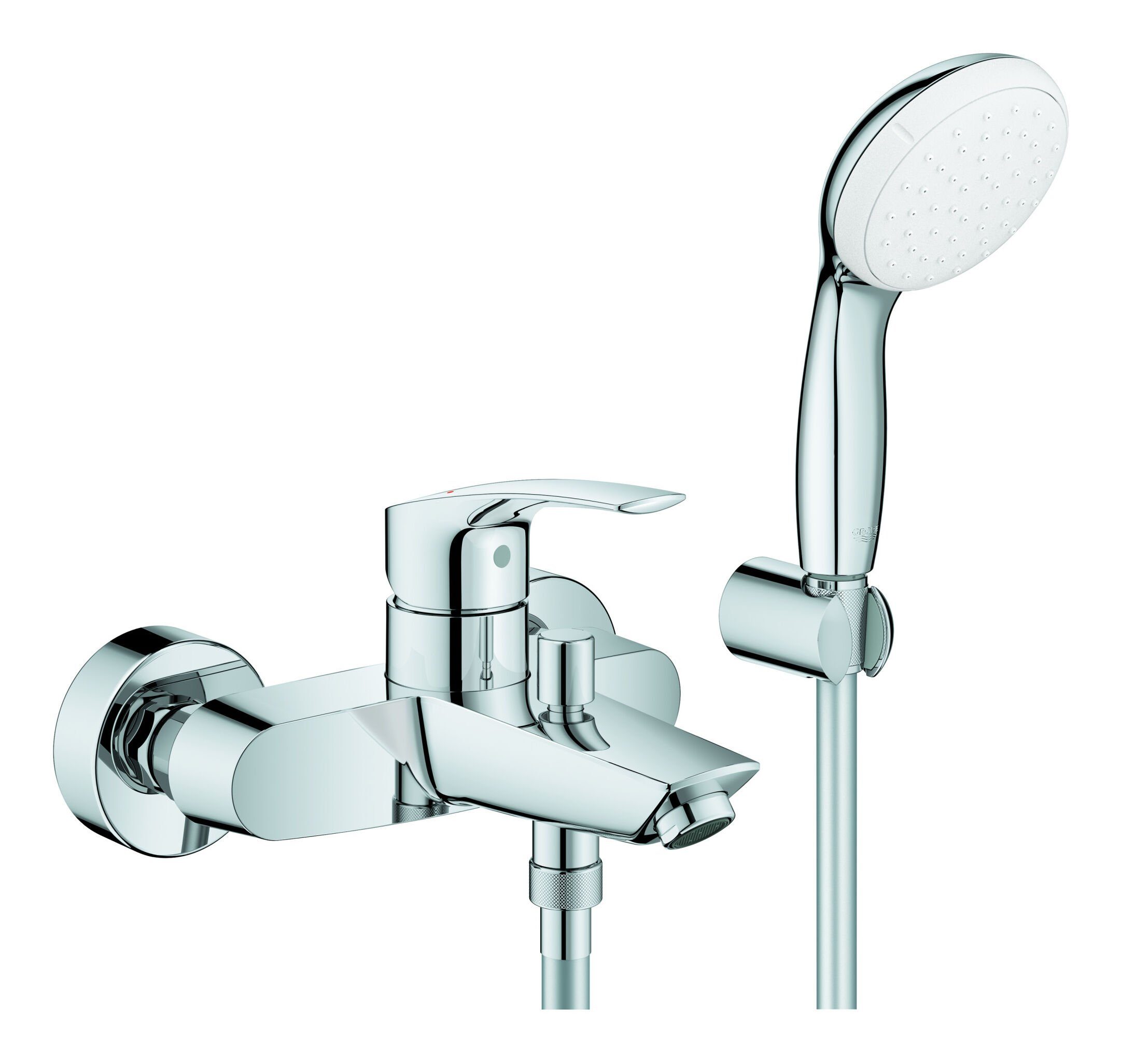 Grohe Wannenarmatur Eurosmart Einhand-Wannenbatterie mit Brausegarnitur günstig online kaufen